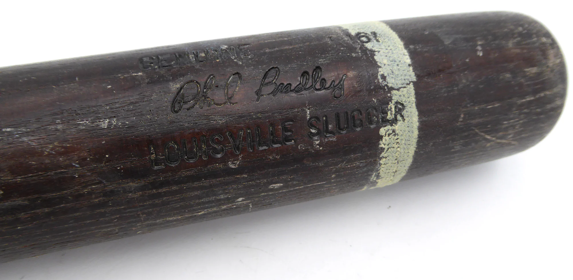 Phil Bradley Unsigned Game Used Bat Louisville Slugger R161 Seattle Mariners SKU #253153 - Image 2
