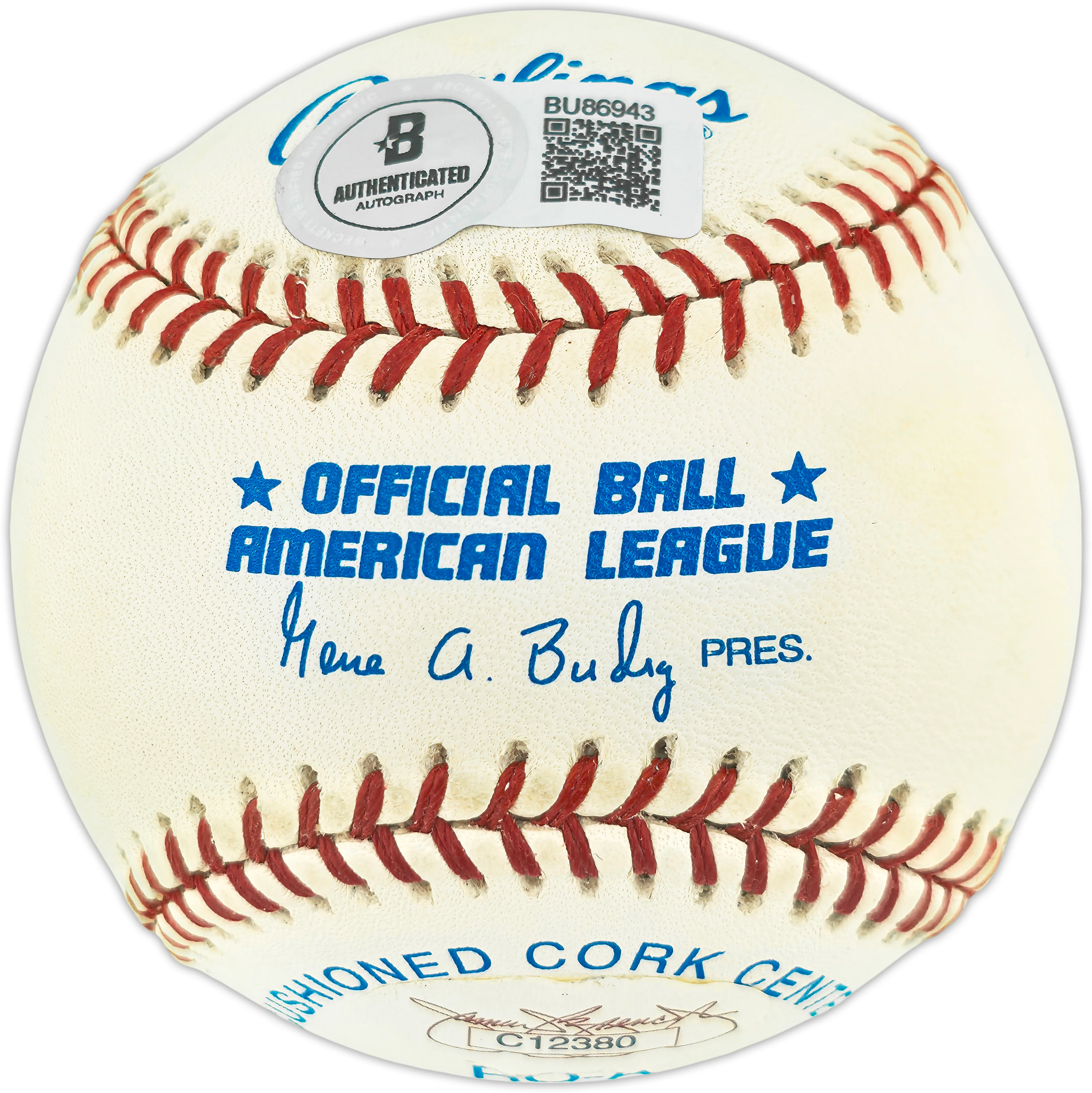 Phil Rizzuto Autographed Official AL Baseball New York Yankees Beckett BAS QR #BU86943 - Image 2