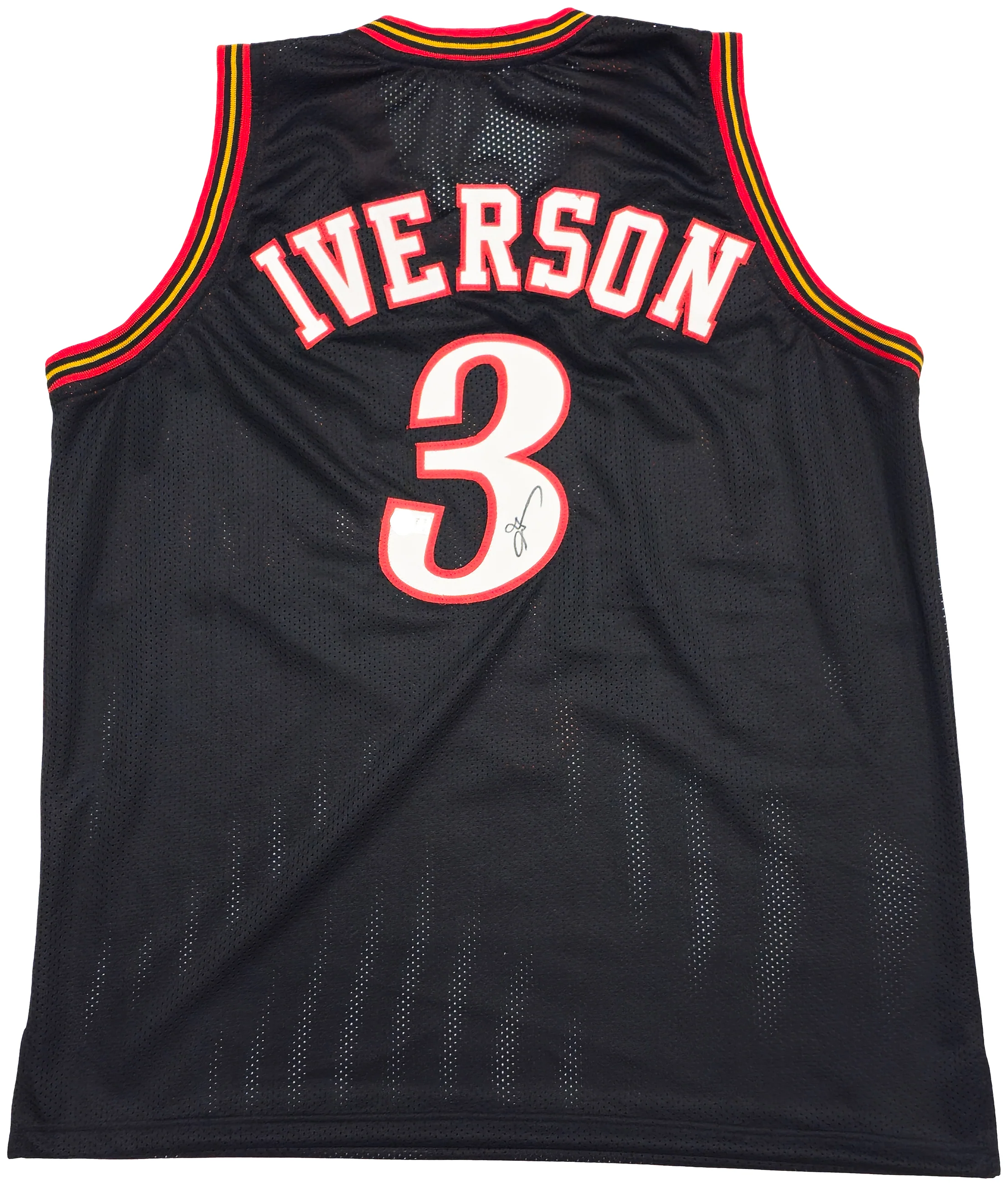 Philadelphia 76ers Allen Iverson Autographed Black Jersey Beckett BAS Witness Stock #229998 - Image 2