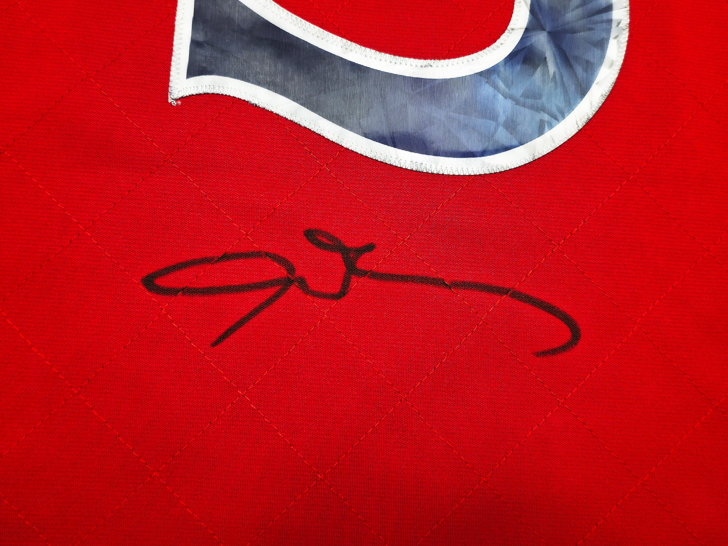 Philadelphia 76ers Allen Iverson Autographed Red Authentic Mitchell & Ness 1996-97 HWC Swingman Diamond NBA 75th Anniversary Jersey Size M Beckett BAS Witness Stock #253626 - Image 4