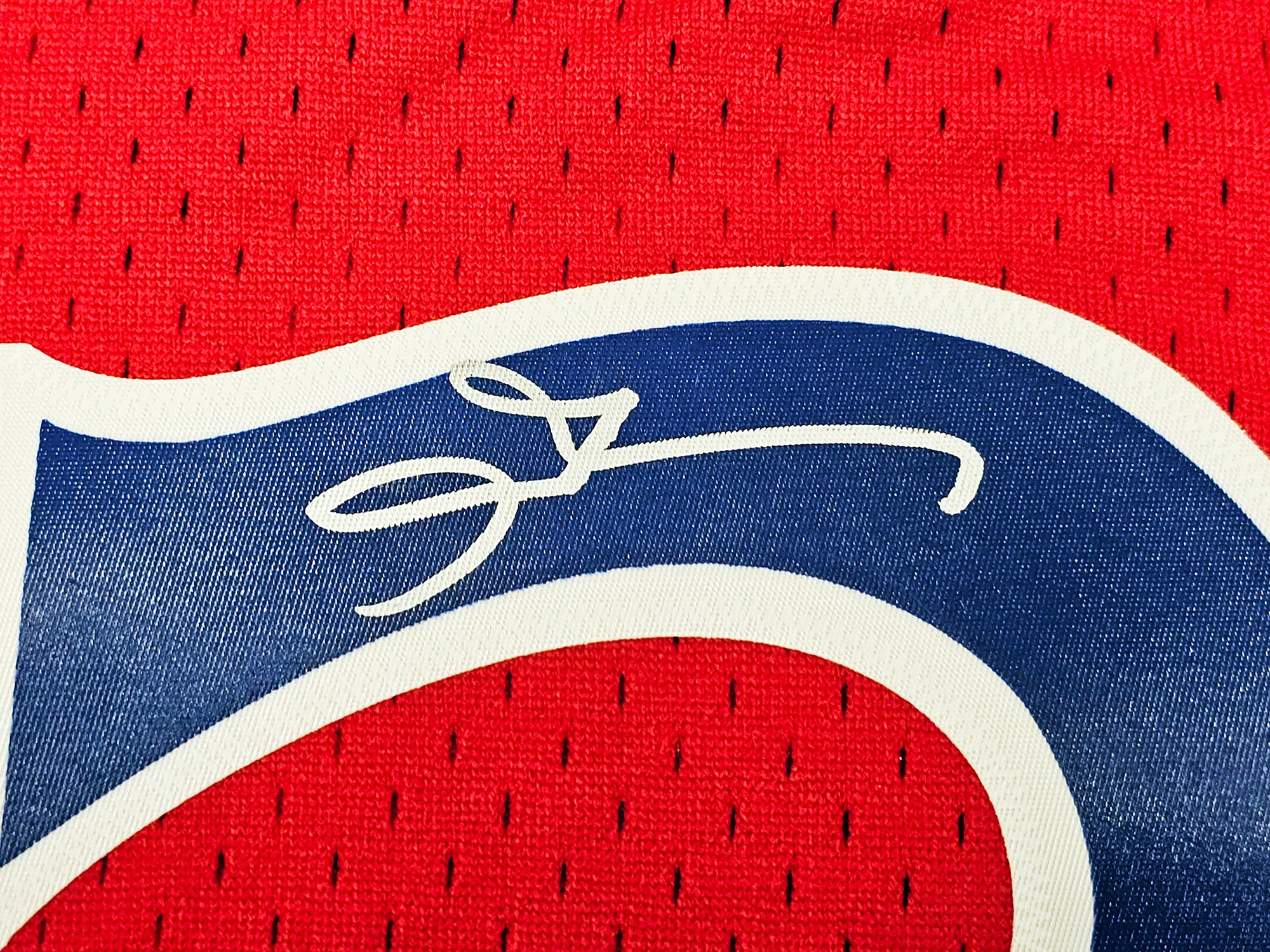 Philadelphia 76ers Allen Iverson Autographed Red Authentic Mitchell & Ness 1996-97 HWC Swingman Jersey Size XXL Beckett BAS Witness Stock #220425 - Image 4