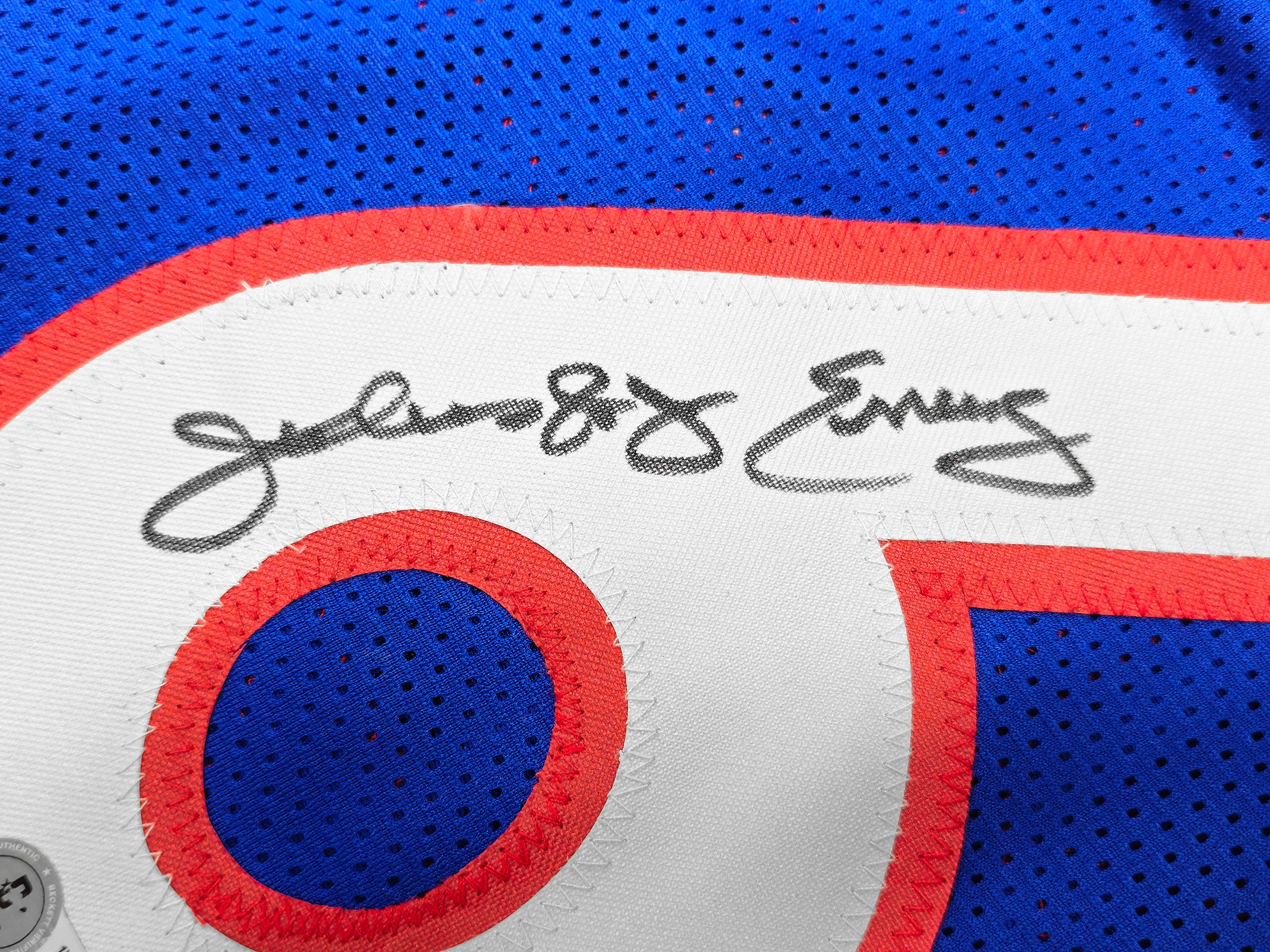 Philadelphia 76ers Julius "Dr. J" Erving Autographed Blue Jersey Beckett BAS Witness Stock #230291 - Image 3