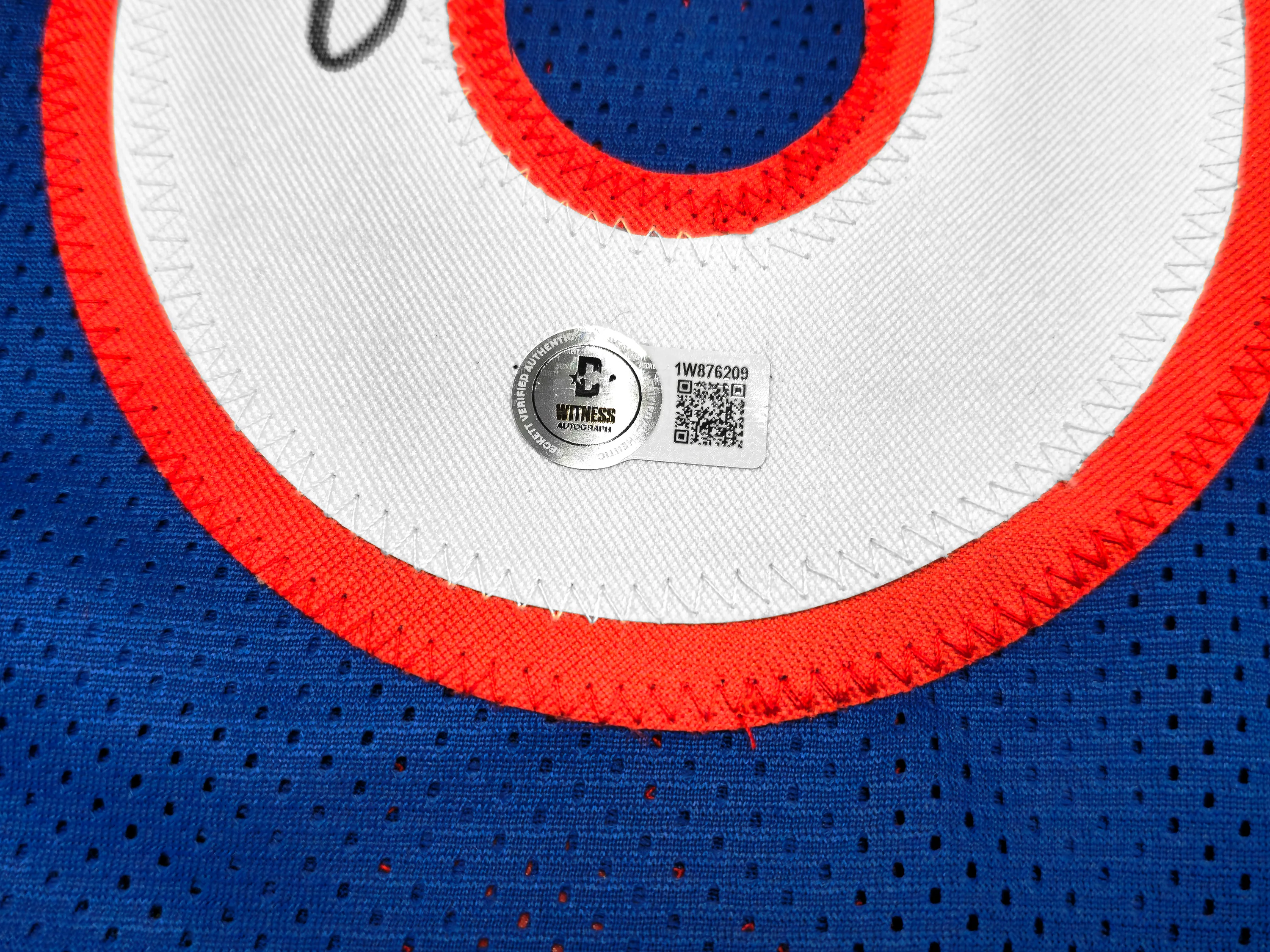 Philadelphia 76ers Julius "Dr. J" Erving Autographed Blue Jersey Beckett BAS Witness Stock #230291 - Image 4