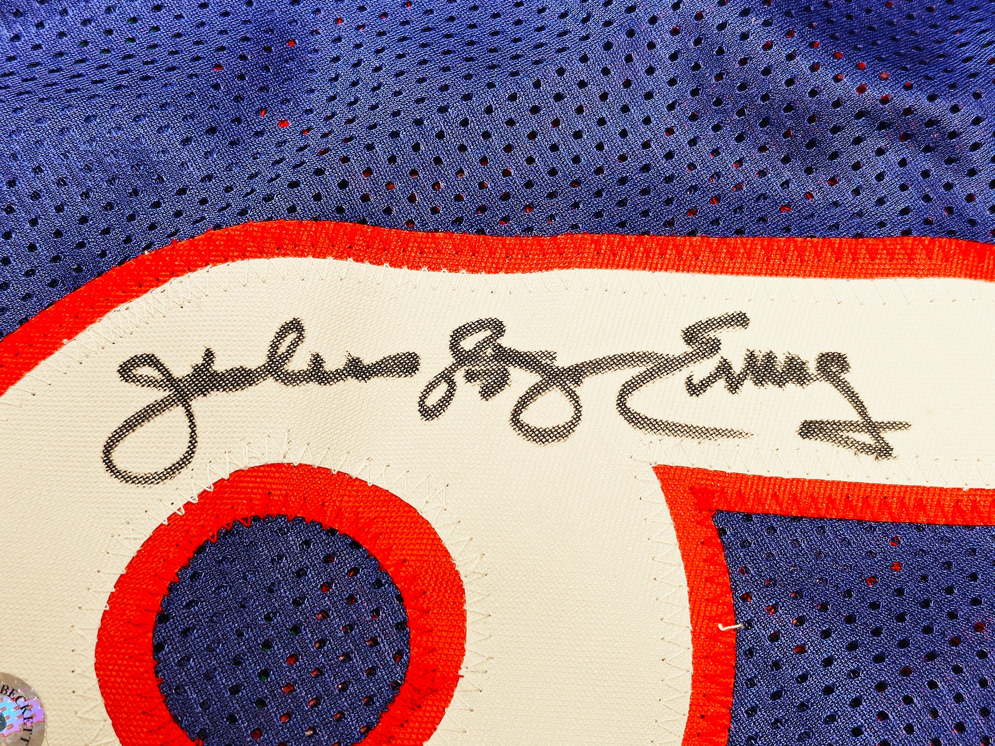 Philadelphia 76ers Julius "Dr. J" Erving Autographed Blue Jersey Beckett BAS Witness Stock #232613 - Image 4