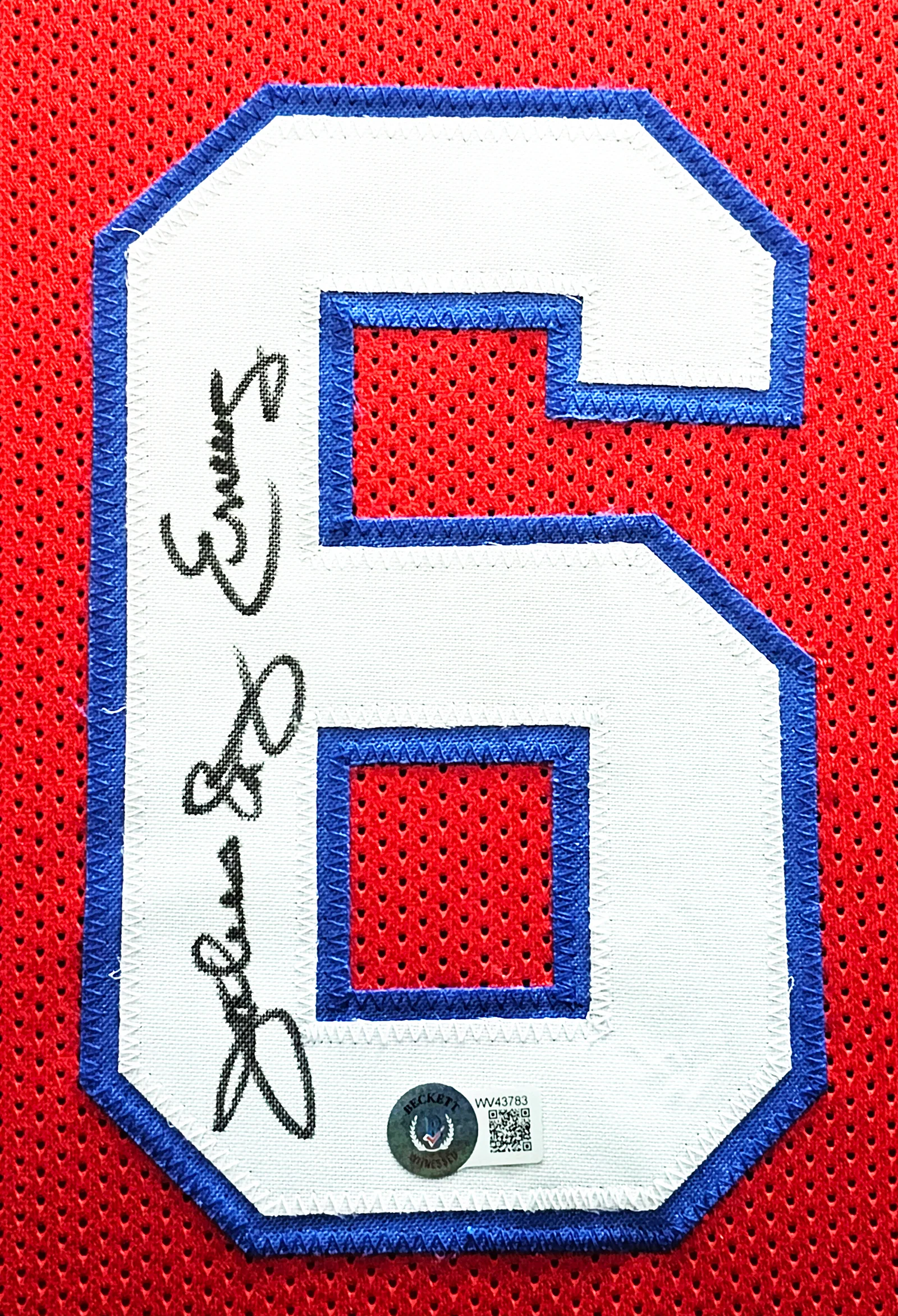 Philadelphia 76ers Julius "Dr. J" Erving Autographed Framed Red Jersey PSA/DNA Stock #215862 - Image 3