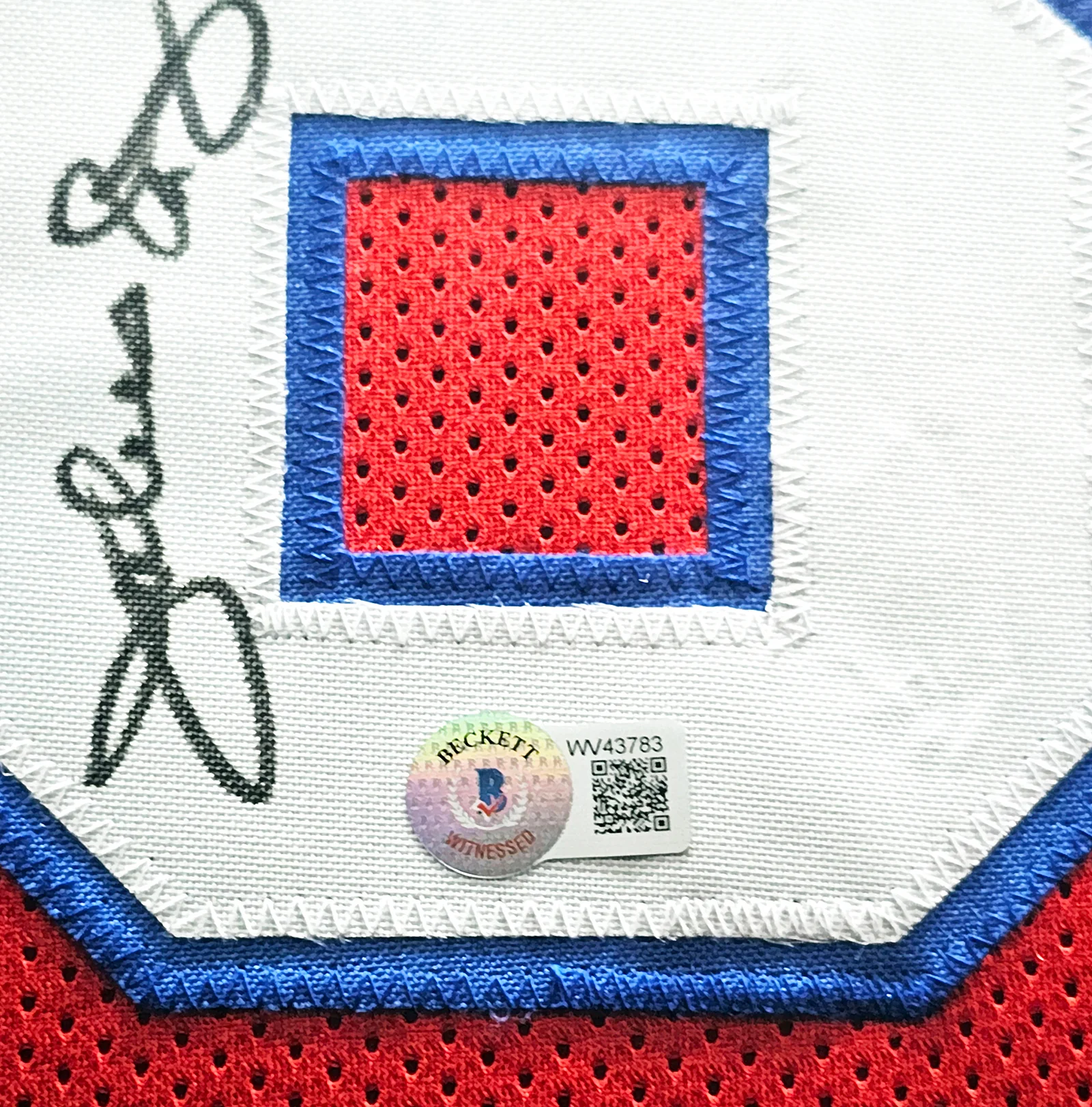 Philadelphia 76ers Julius "Dr. J" Erving Autographed Framed Red Jersey PSA/DNA Stock #215862 - Image 4