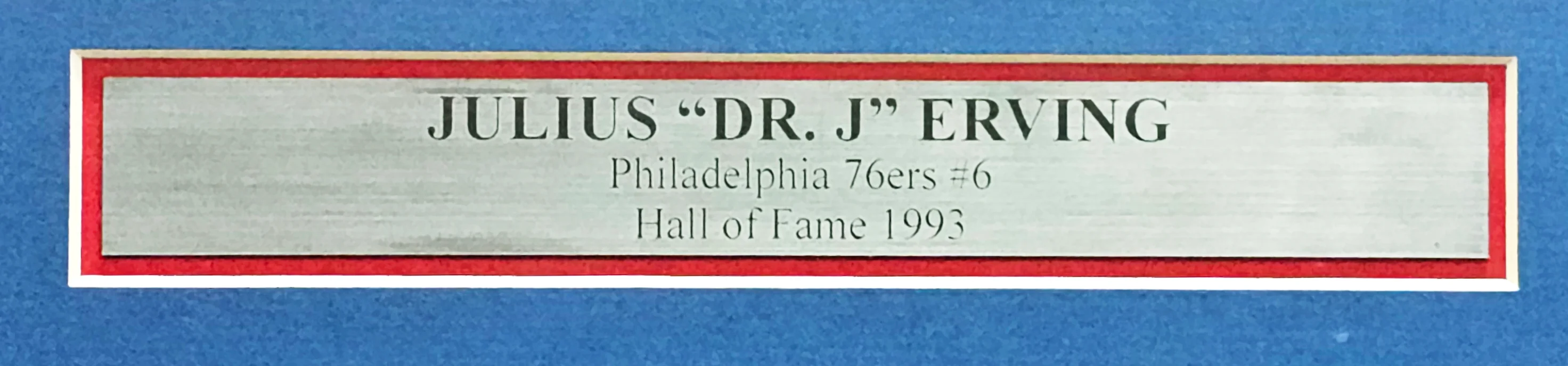 Philadelphia 76ers Julius "Dr. J" Erving Autographed Framed Red Jersey PSA/DNA Stock #215862 - Image 5
