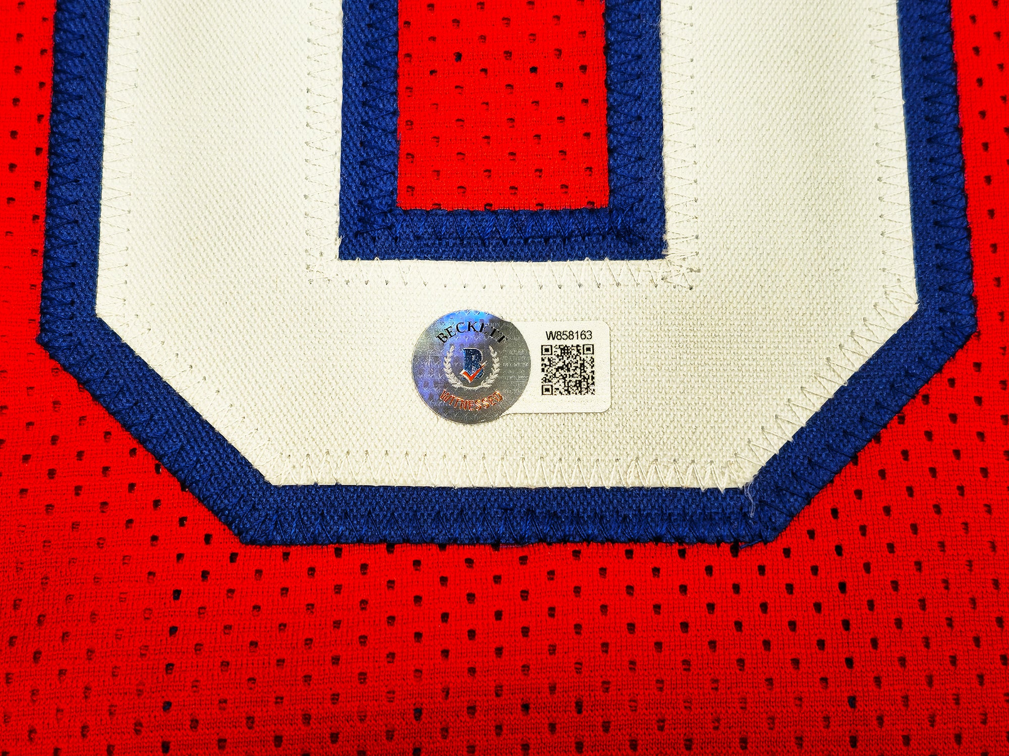 Philadelphia 76ers Julius "Dr. J" Erving Autographed Red Jersey Beckett BAS Witness Stock #222788 - Image 5