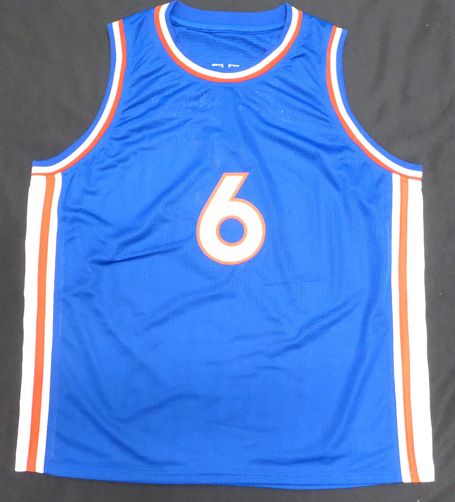 Philadelphia 76ers Julius Erving Autographed Blue Jersey Beckett BAS QR #BR49884 - Image 4