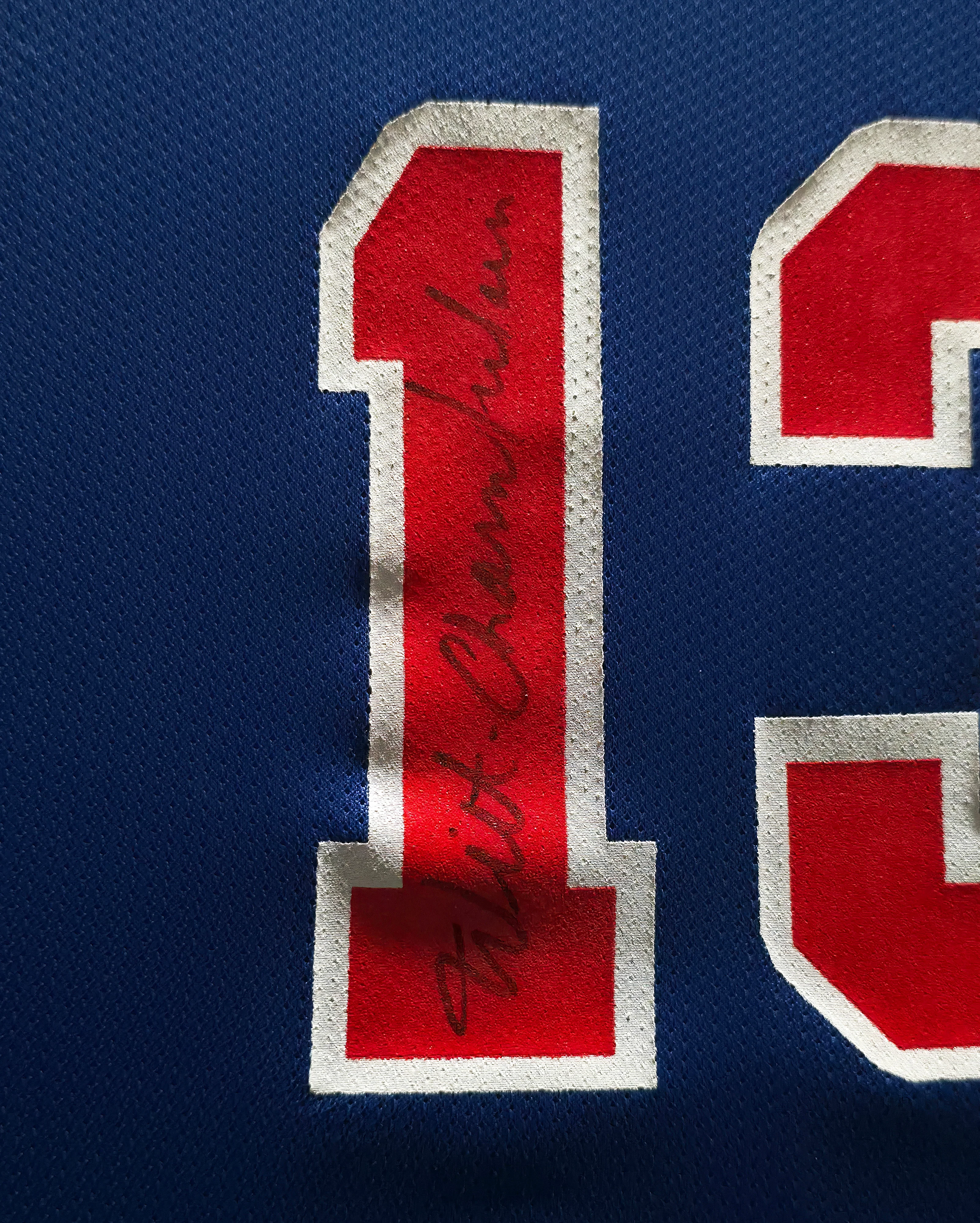 Philadelphia 76ers Wilt Chamberlain Autographed Framed Blue Jersey JSA #ZZ13989 - Image 4