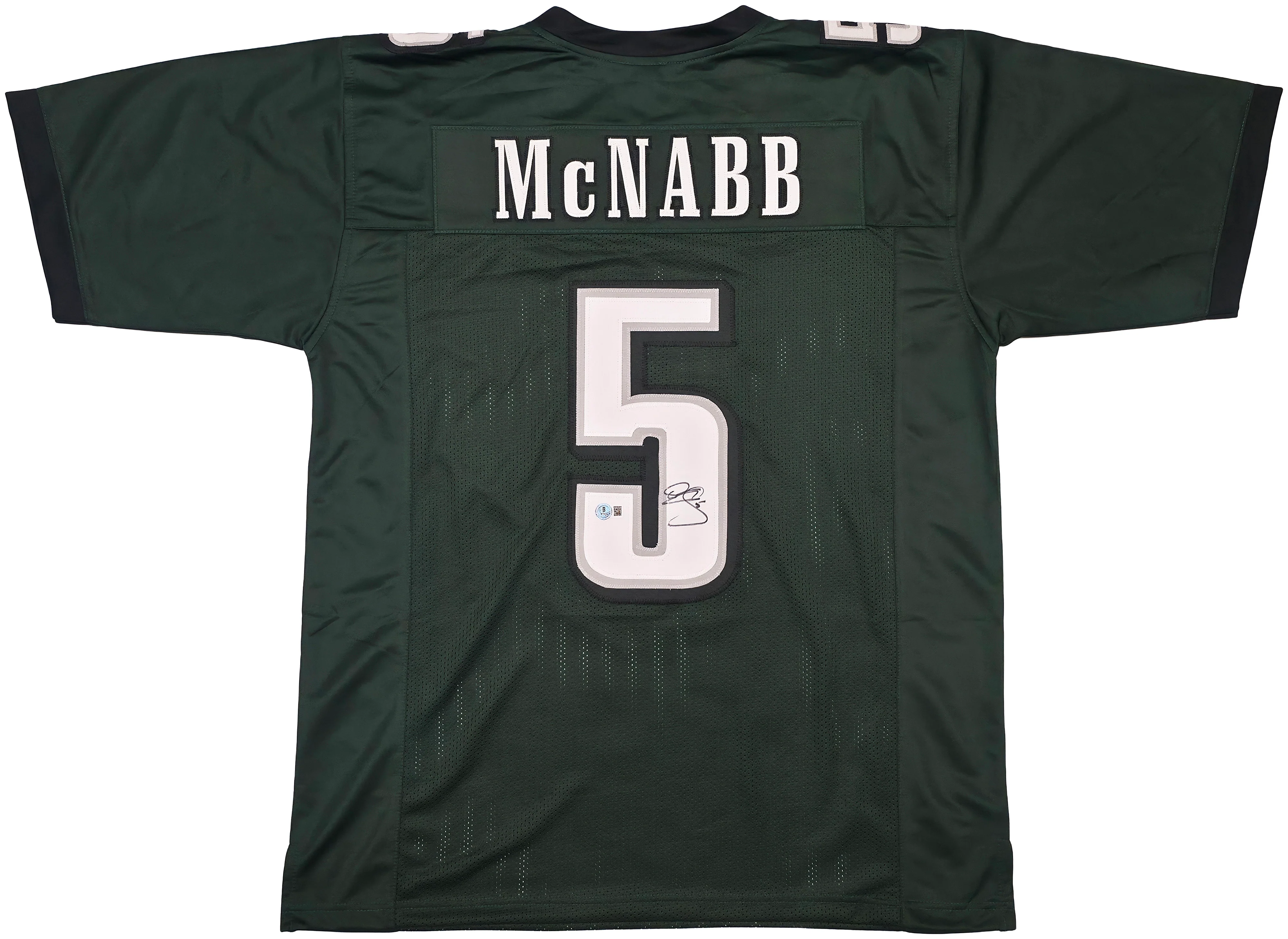 Philadelphia Eagles Donovan McNabb Autographed Green Jersey IS Holo & Beckett BAS Witness Stock #256859 - Image 2
