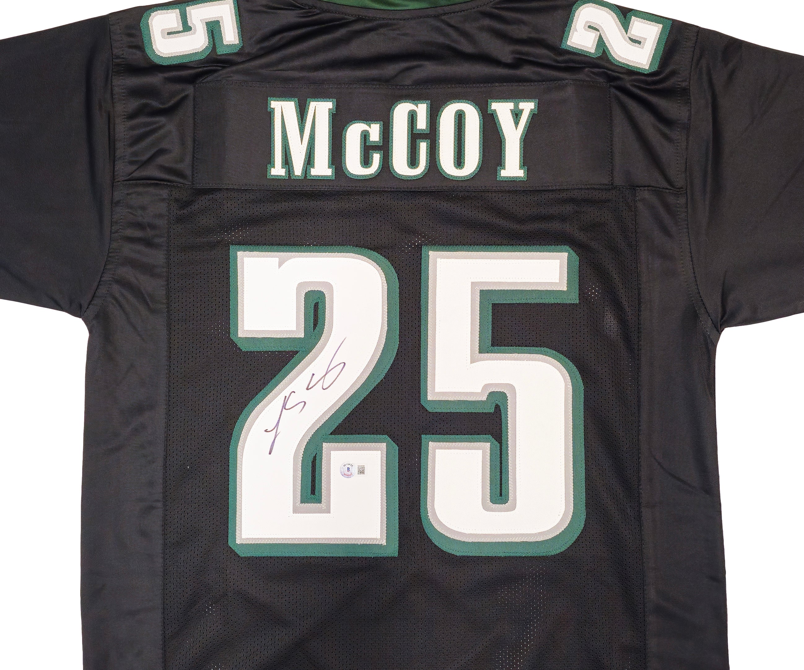 Philadelphia Eagles LeSean McCoy Autographed Black Jersey Beckett BAS Witness Stock #234695 - Image 2