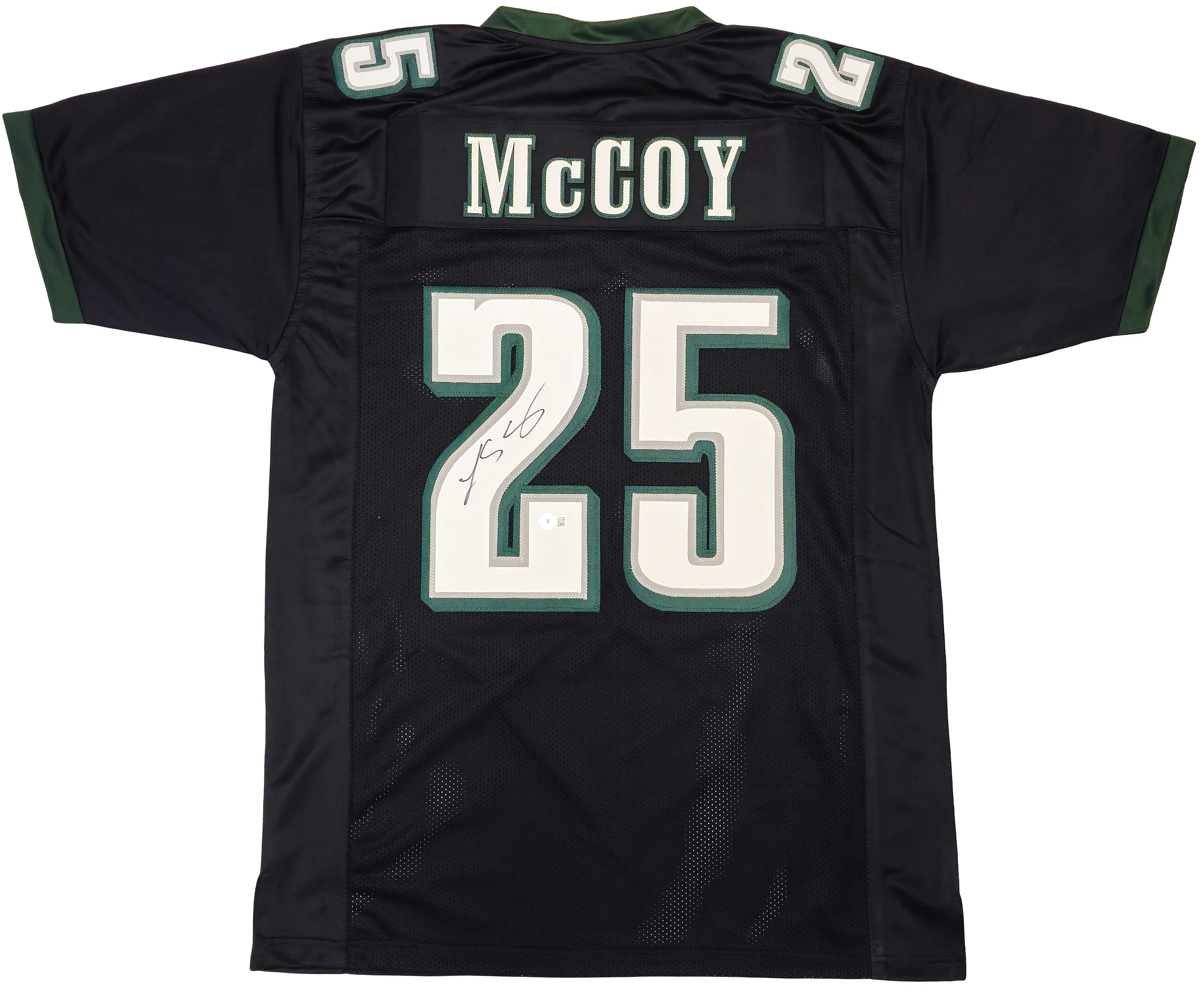 Philadelphia Eagles LeSean McCoy Autographed Black Jersey Beckett BAS Witness Stock #234695 - Image 3