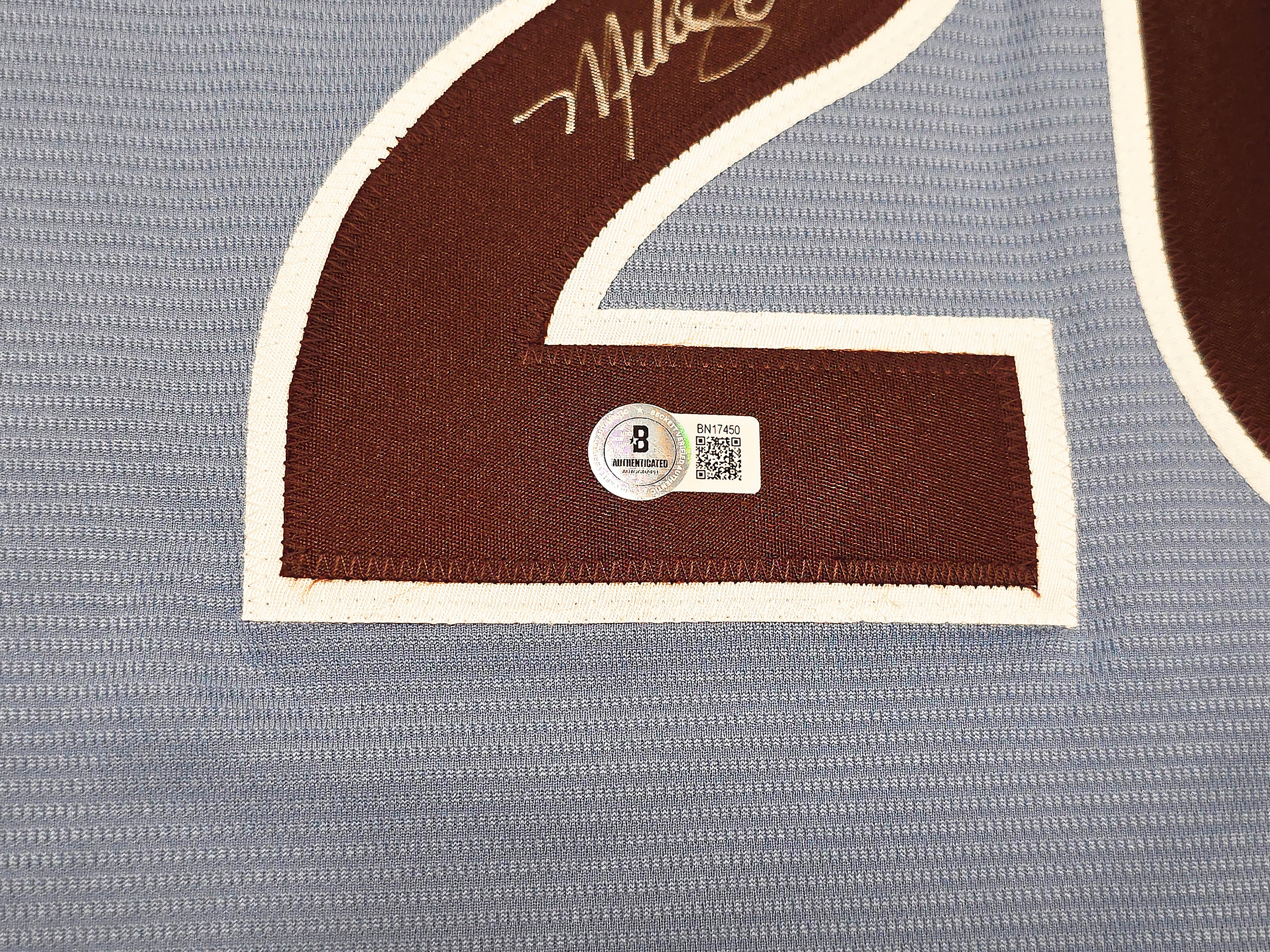 Philadelphia Phillies Mike Schmidt Autographed Light Blue Throwback Nike Jersey Size XL Beckett BAS QR Stock #261405 - Image 3