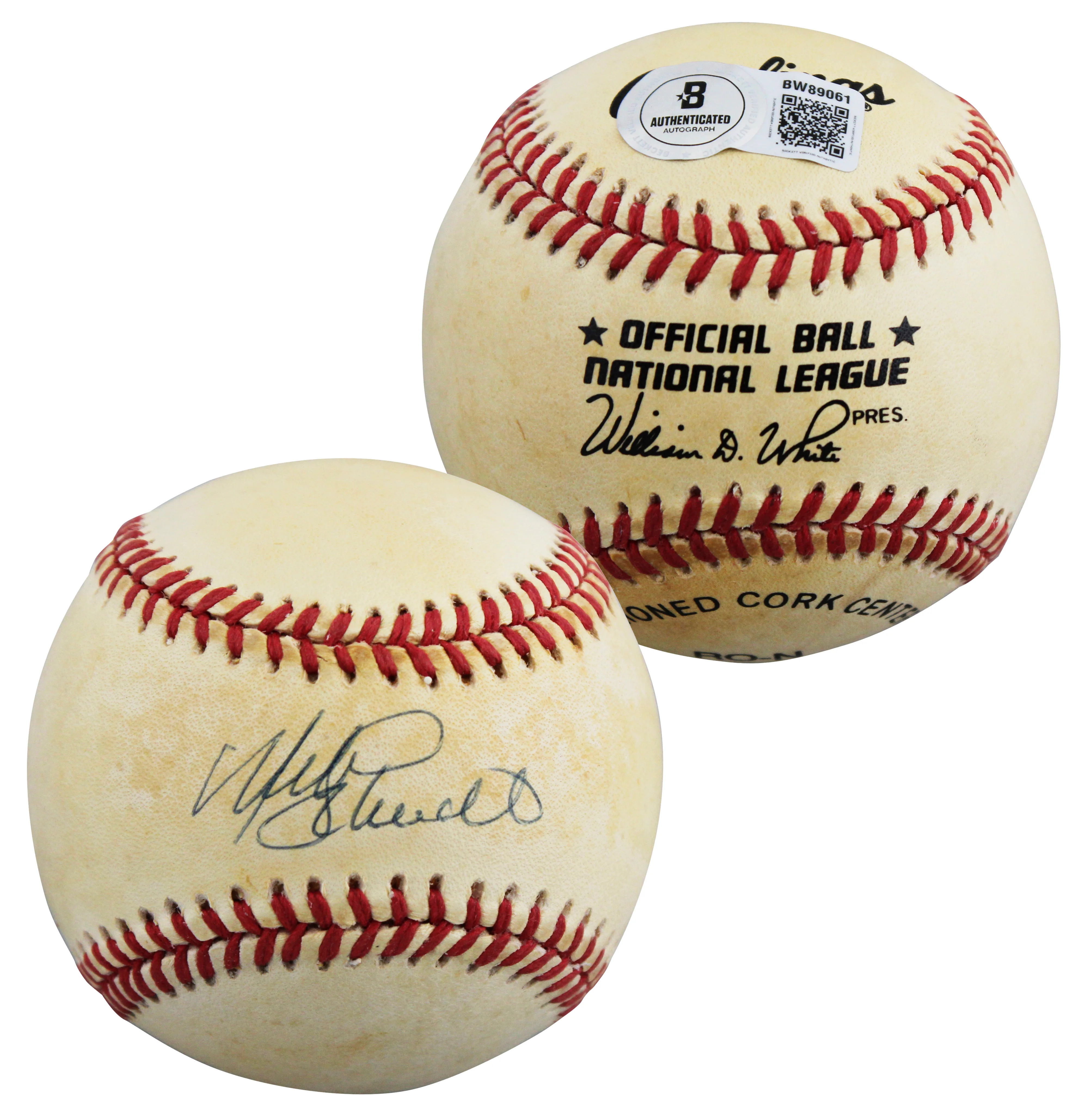 Phillies Mike Schmidt Authentic Signed William White ONL Baseball BAS #BW89061 - Image 2