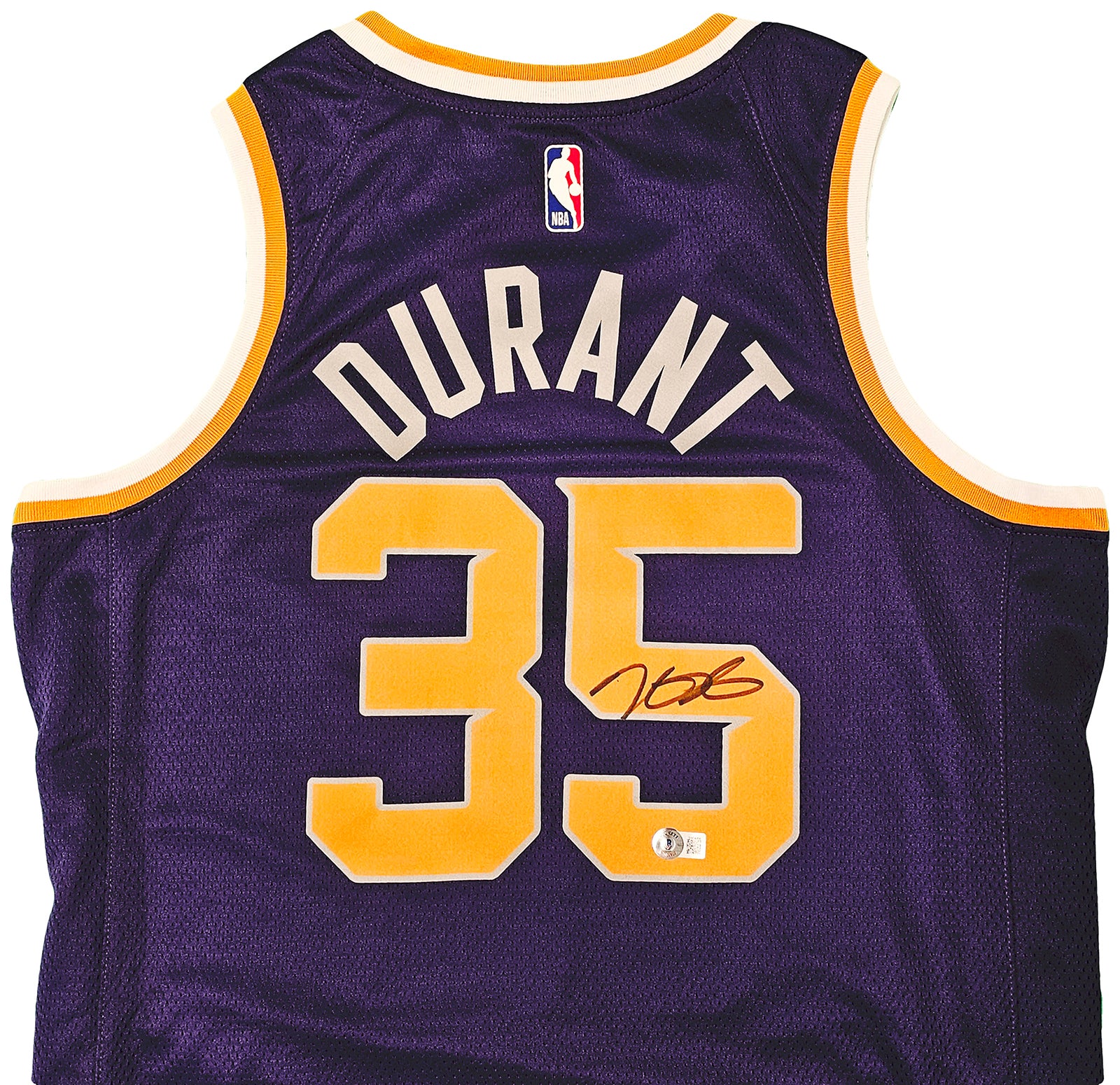 Phoenix Suns Kevin Durant Autographed Purple Nike Icon Edition Jersey Size 48 Beckett BAS QR Stock #215769 - Image 3