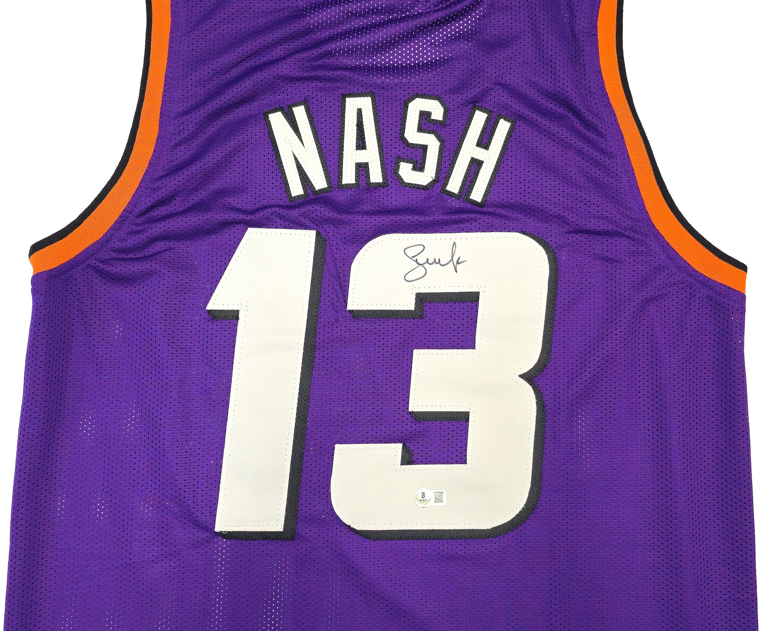 Phoenix Suns Steve Nash Autographed Purple Jersey Beckett BAS Witness Stock #233675 - Image 3