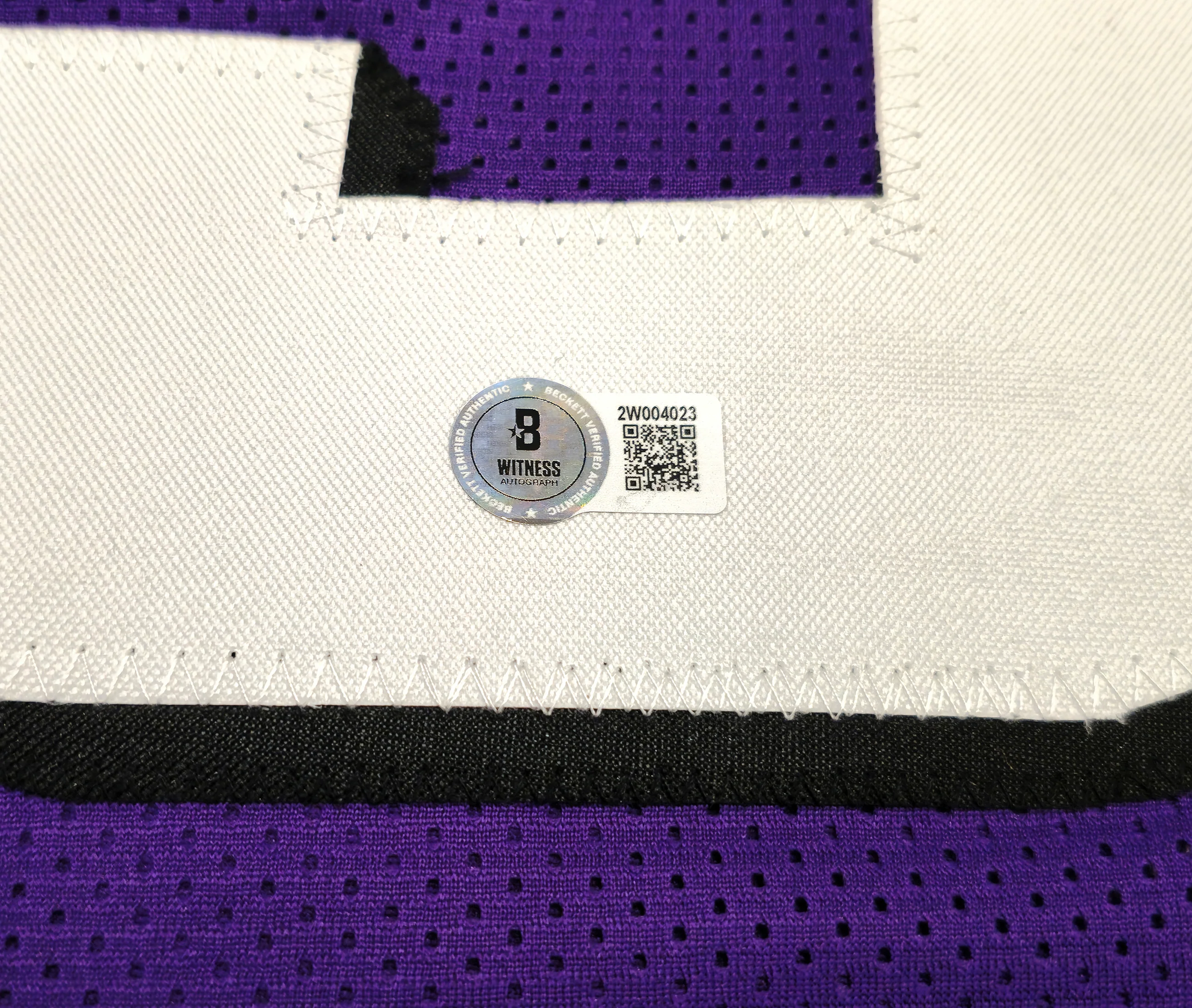 Phoenix Suns Steve Nash Autographed Purple Jersey Beckett BAS Witness Stock #233675 - Image 5