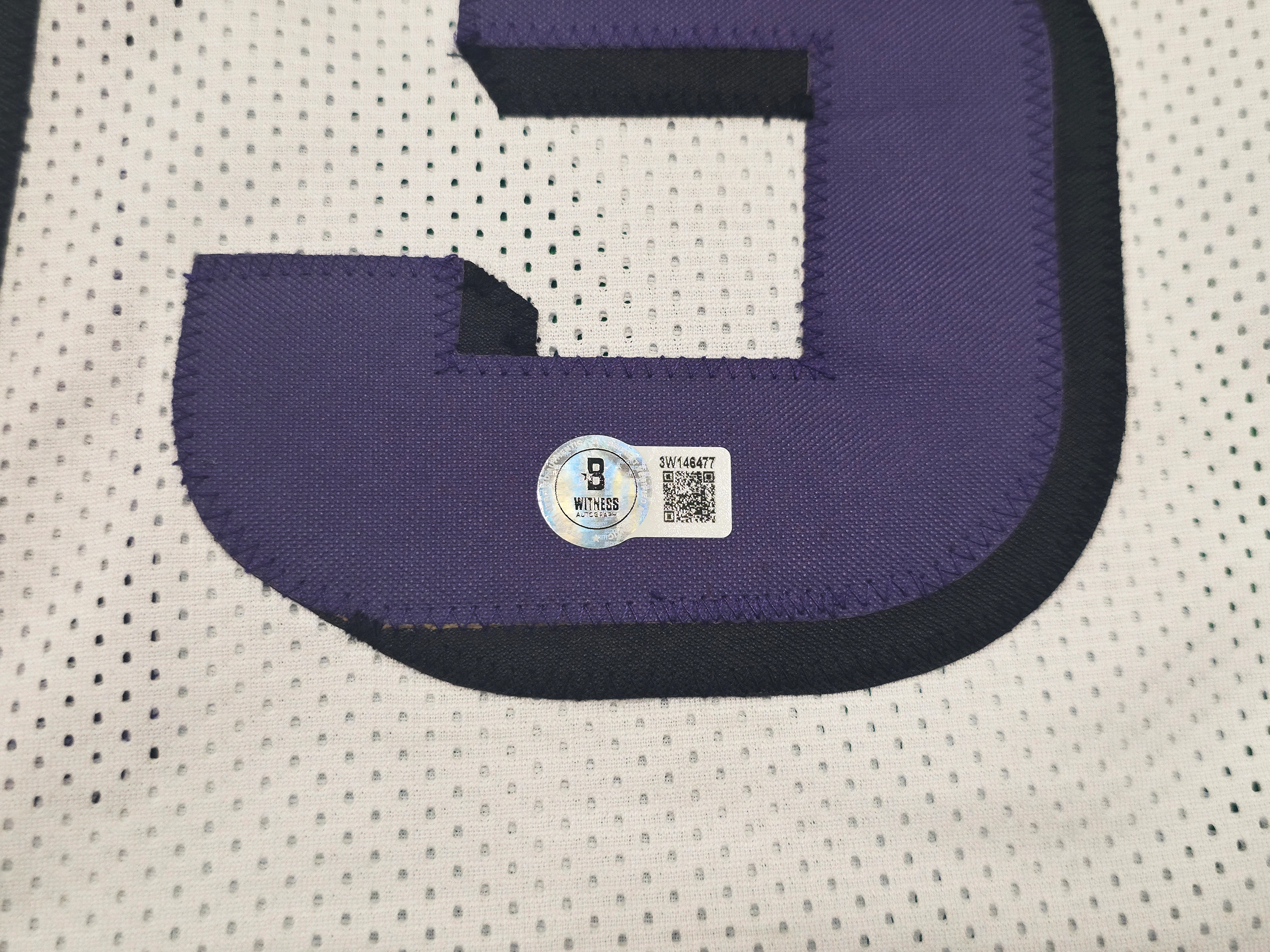Phoenix Suns Steve Nash Autographed White Stat Jersey Beckett BAS Witness Stock #252473 - Image 5