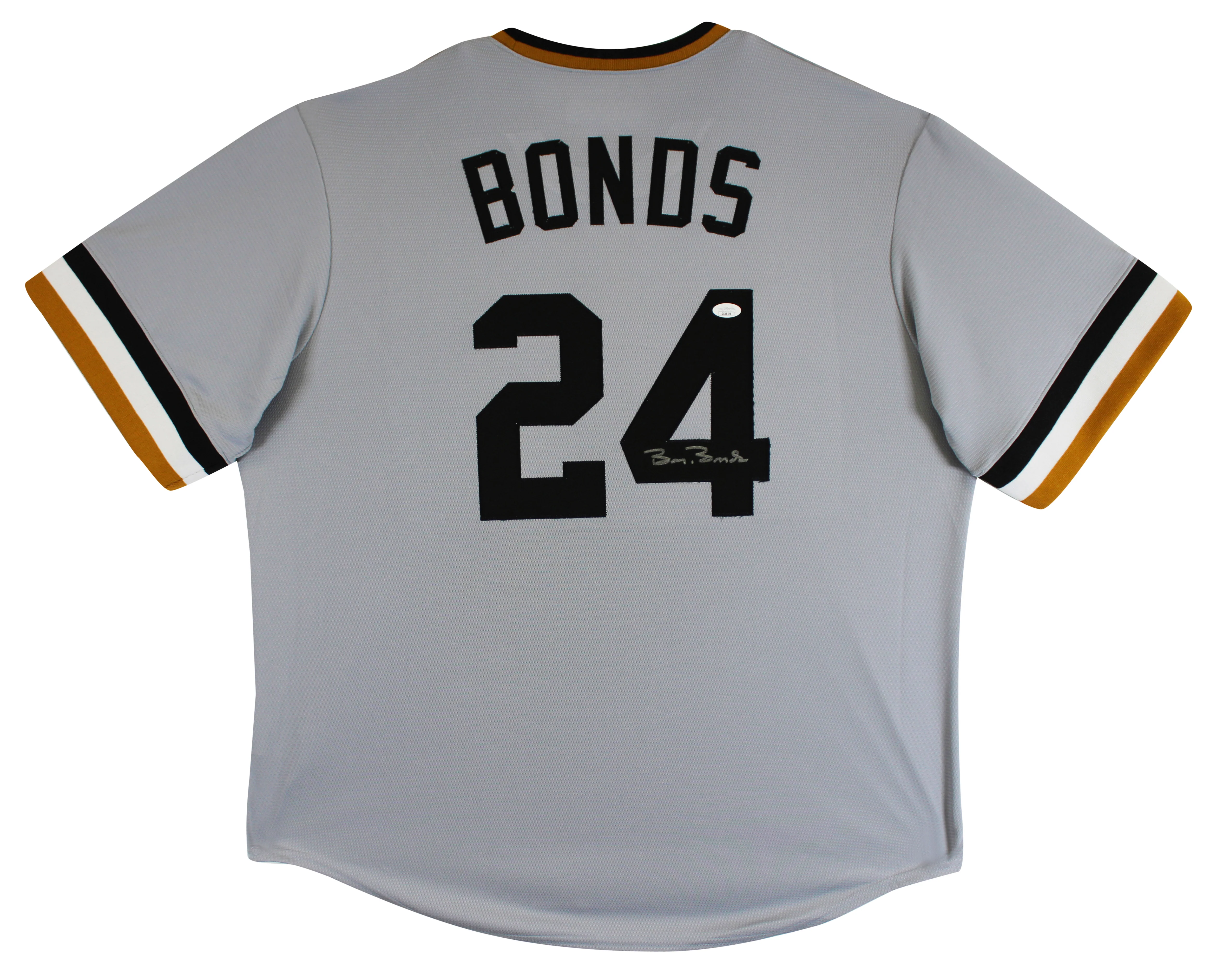 Pirates Barry Bonds Authentic Signed Grey Nike Cooperstown Collection Jersey JSA - Image 3