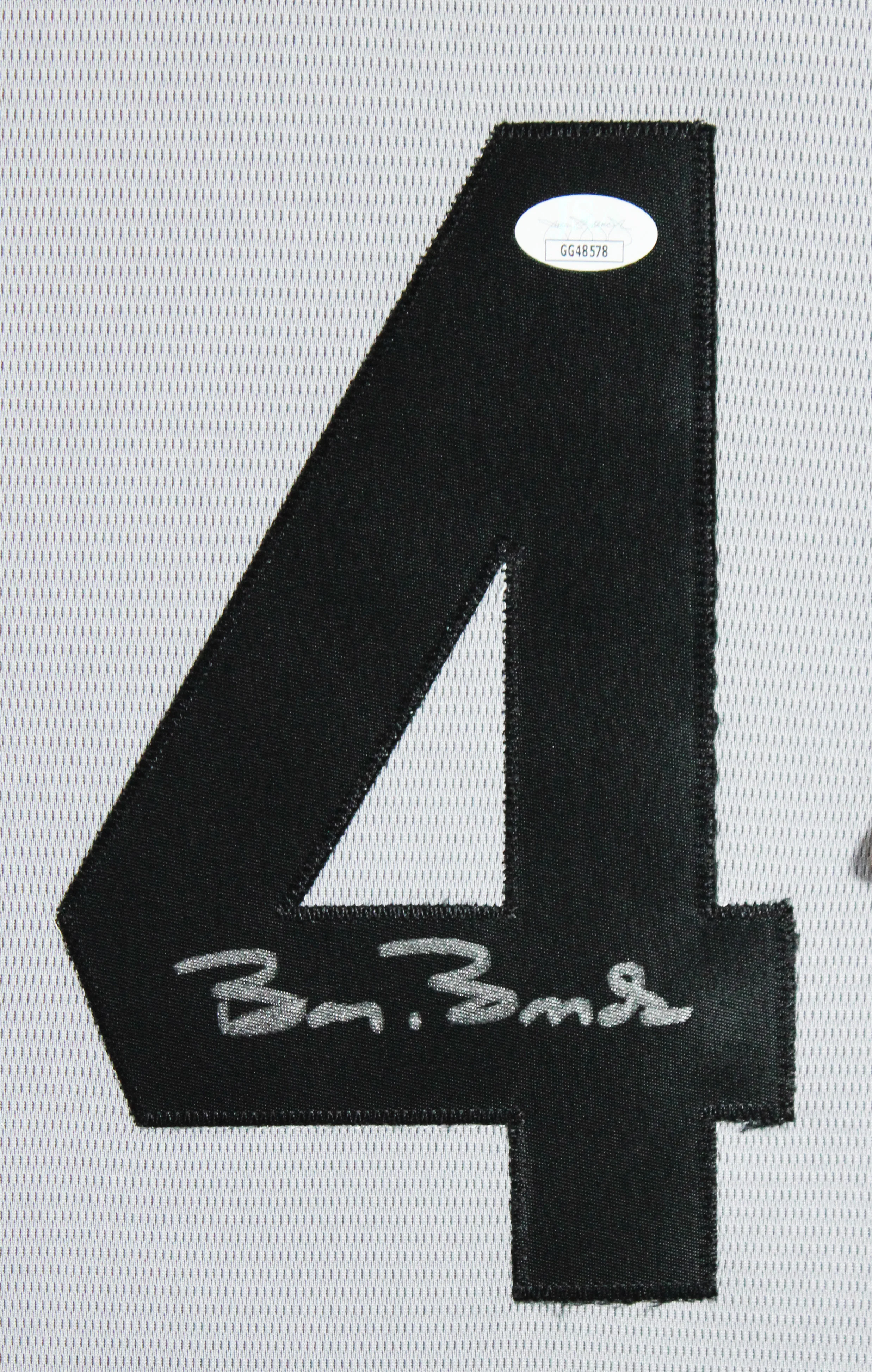Pirates Barry Bonds Signed Grey Nike Cooperstown Collection Framed Jersey JSA - Image 3