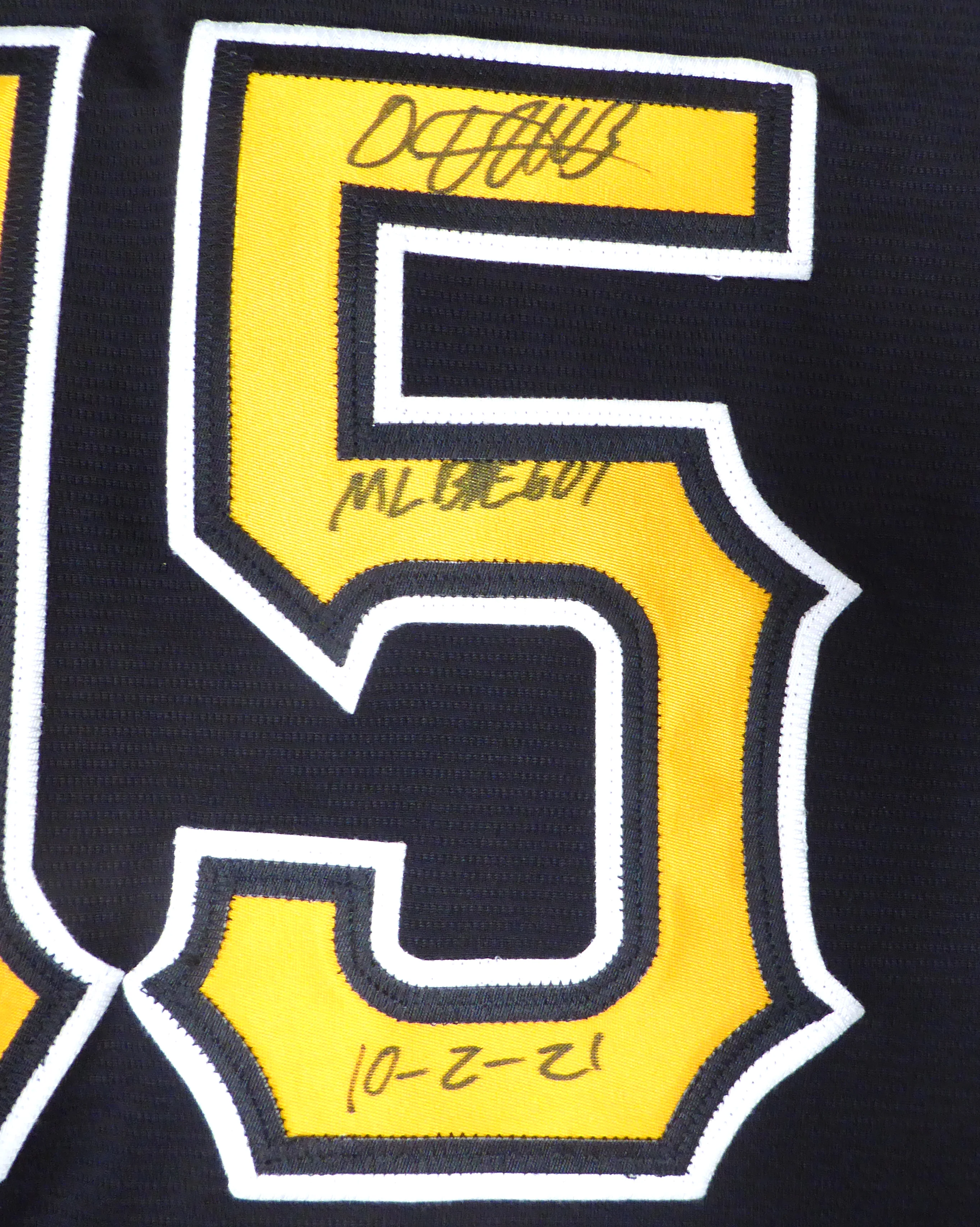 Pittsburgh Pirates Oneil Cruz Autographed Black Nike Jersey Size L "MLB Debut 10-2-21" Beckett BAS QR #BH038513 - Image 3