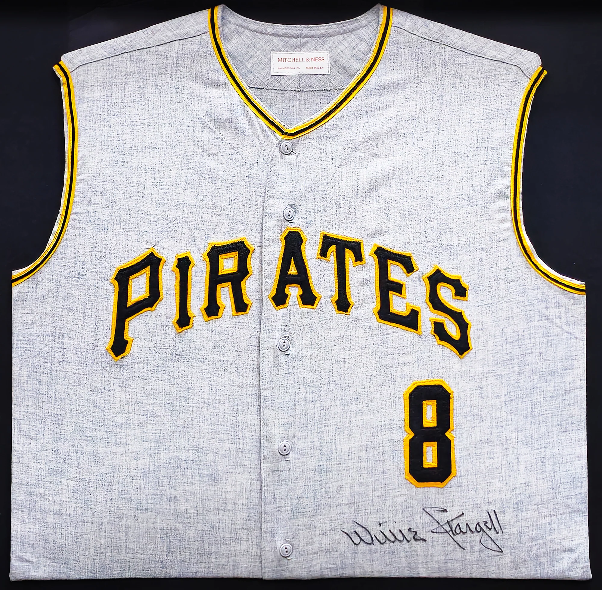 Pittsburgh Pirates Willie Stargell Autographed Framed Grey Authentic Mitchell & Ness Jersey JSA #XX71928 - Image 2