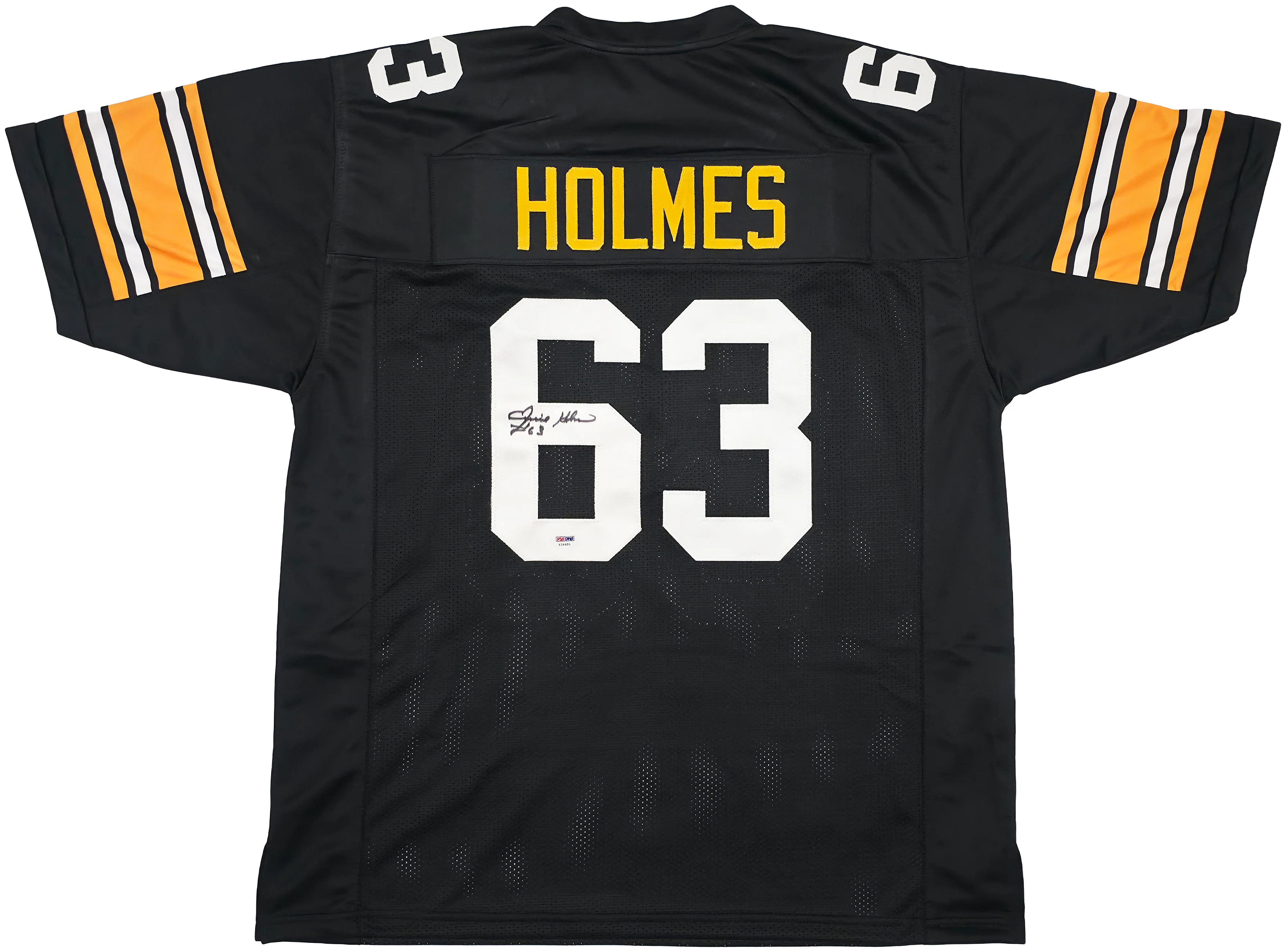 Pittsburgh Steelers Ernie Holmes Autographed Black Jersey PSA/DNA Stock #253388 - Image 2