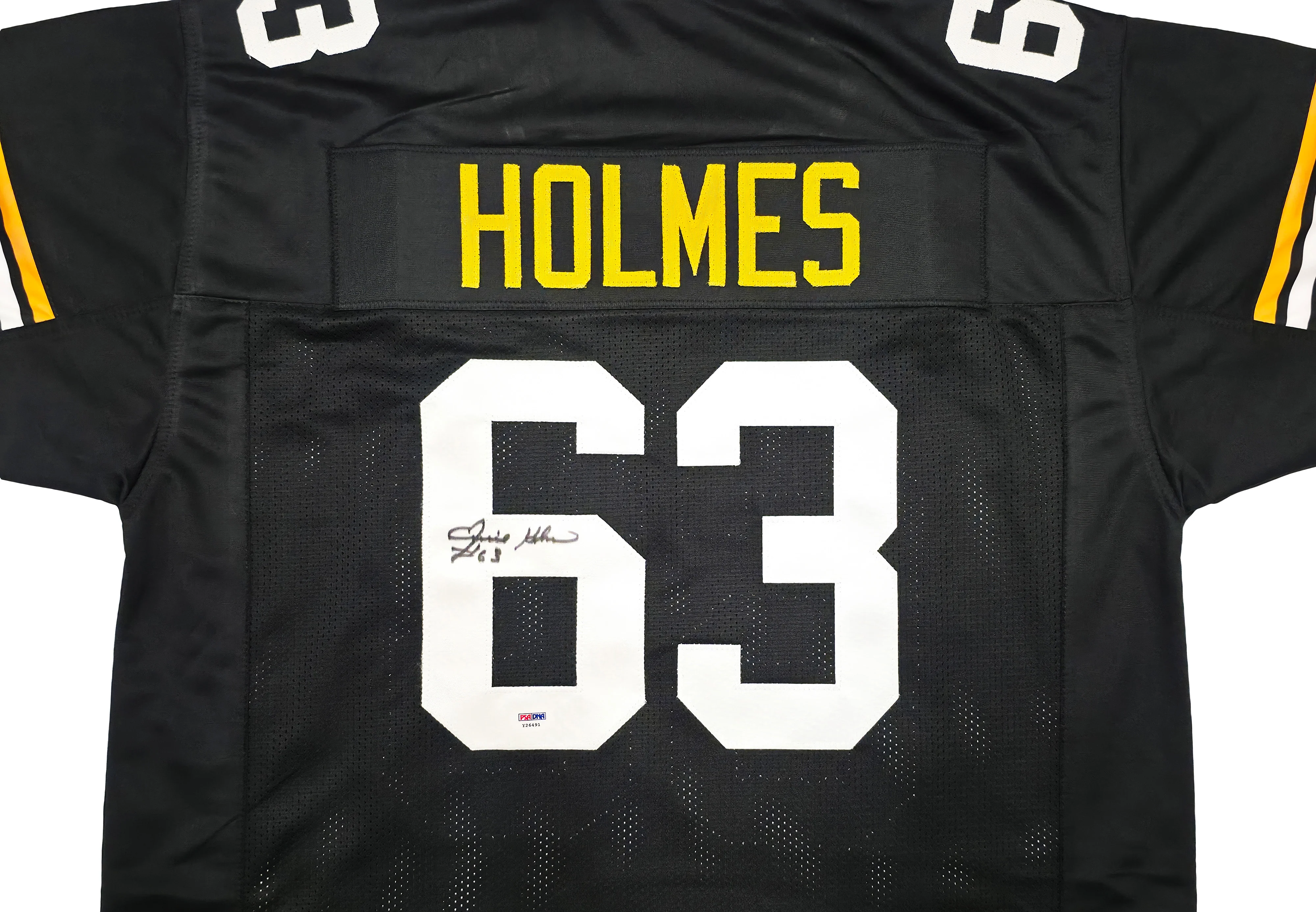 Pittsburgh Steelers Ernie Holmes Autographed Black Jersey PSA/DNA Stock #253388 - Image 3