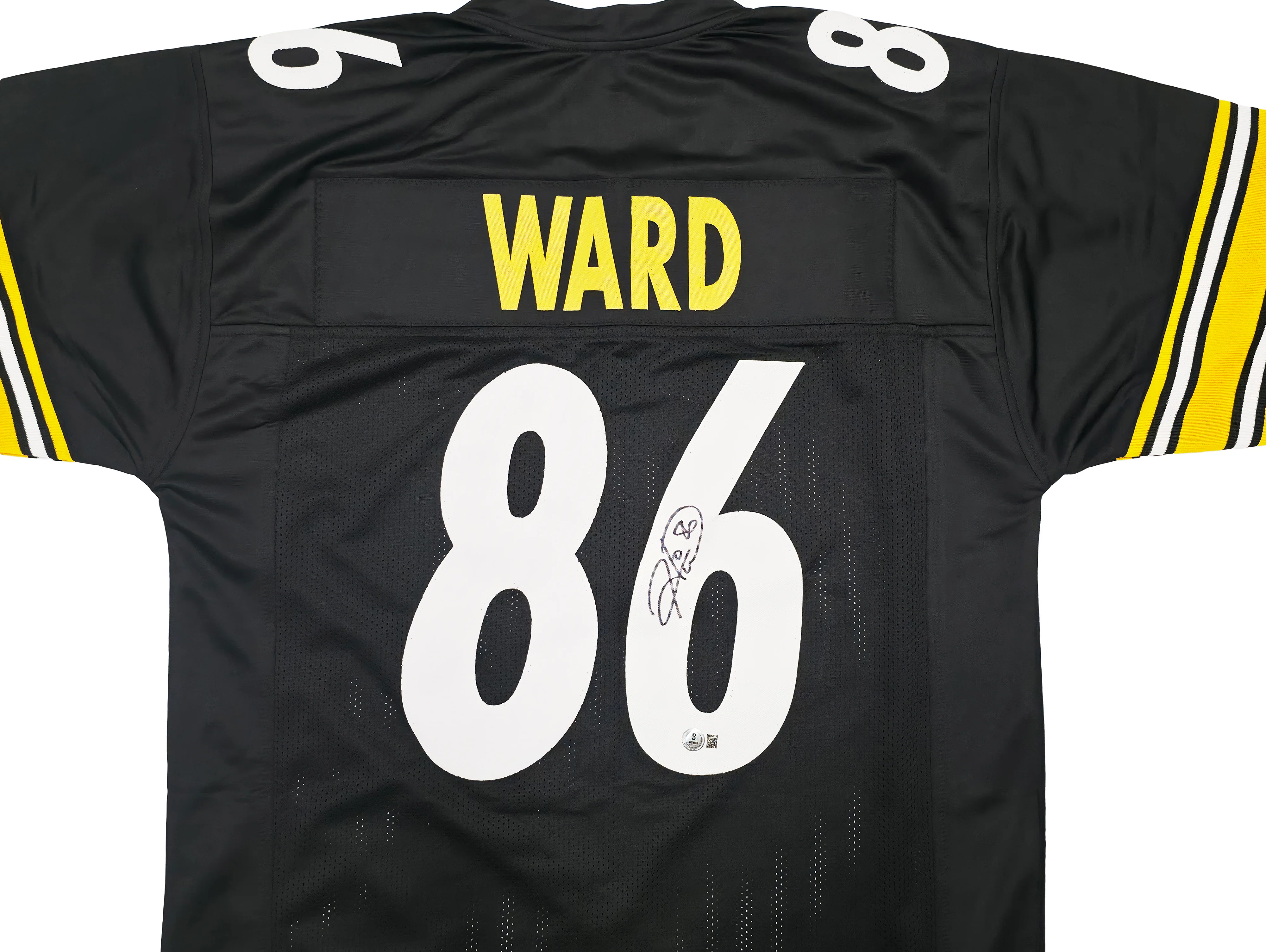 Pittsburgh Steelers Hines Ward Autographed Black Jersey Beckett BAS Witness Stock #253381 - Image 3