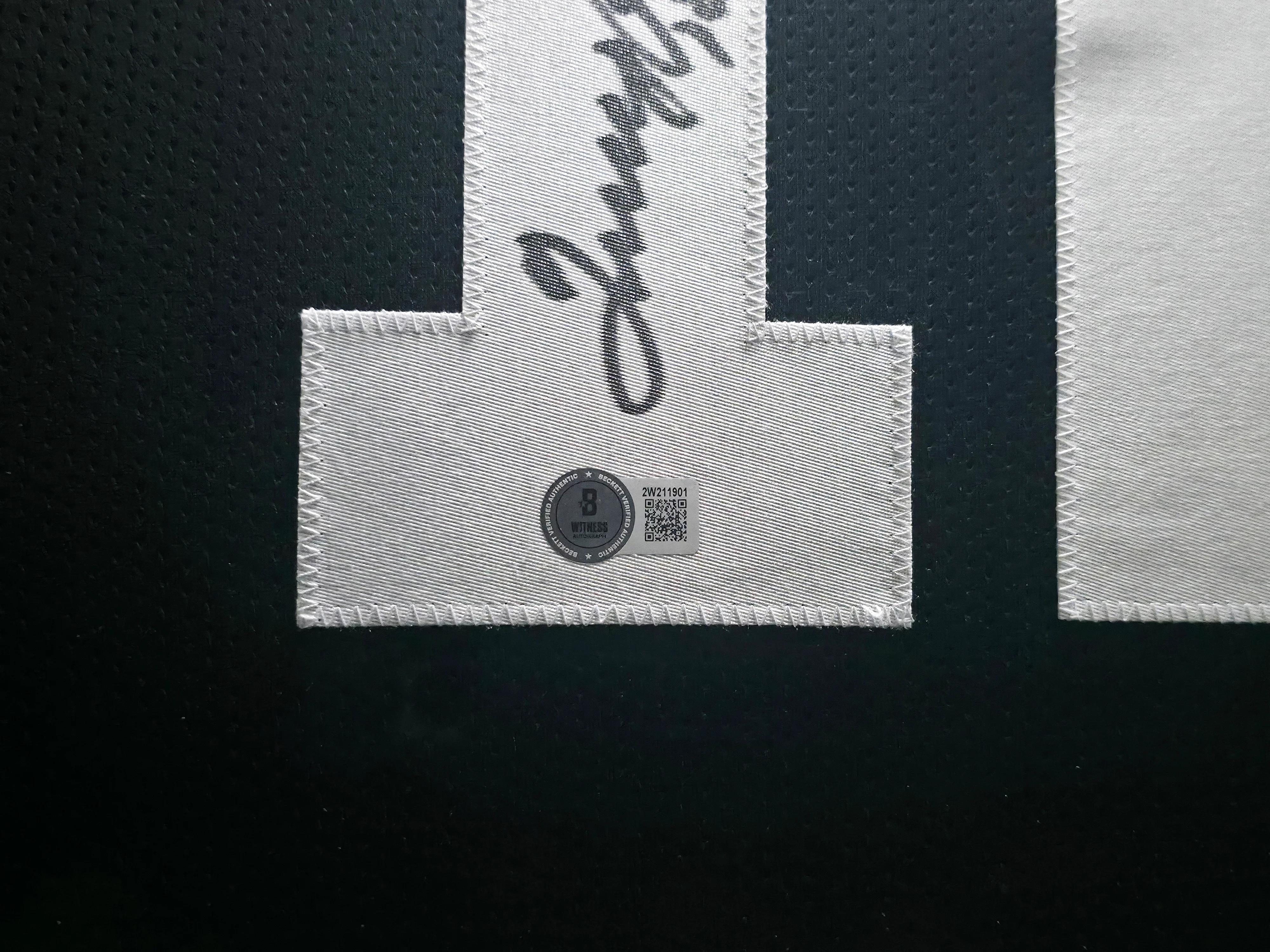 Pittsburgh Steelers Terry Bradshaw Autographed Framed Black Jersey Beckett BAS Witness Stock #252815 - Image 4
