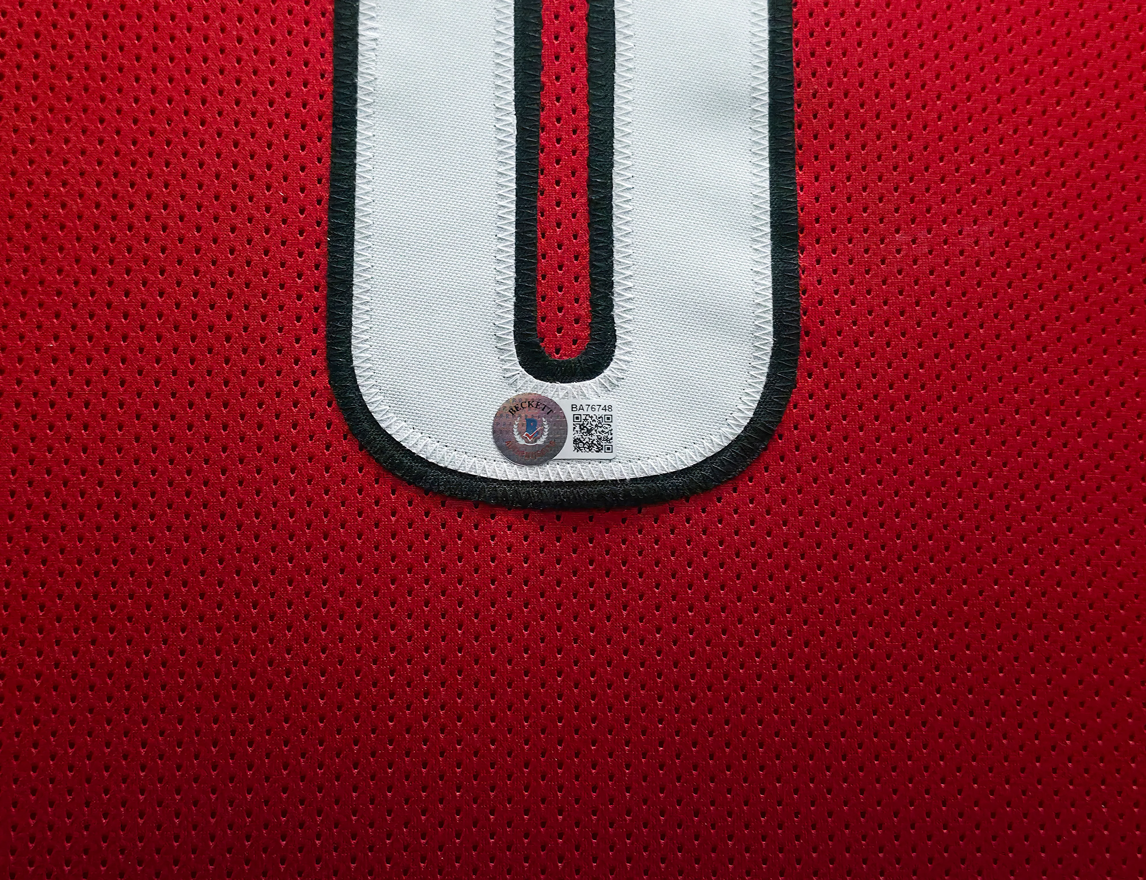 Portland Trail Blazers Damian Lillard Autographed Framed Red Jersey Beckett BAS Stock #253344 - Image 4