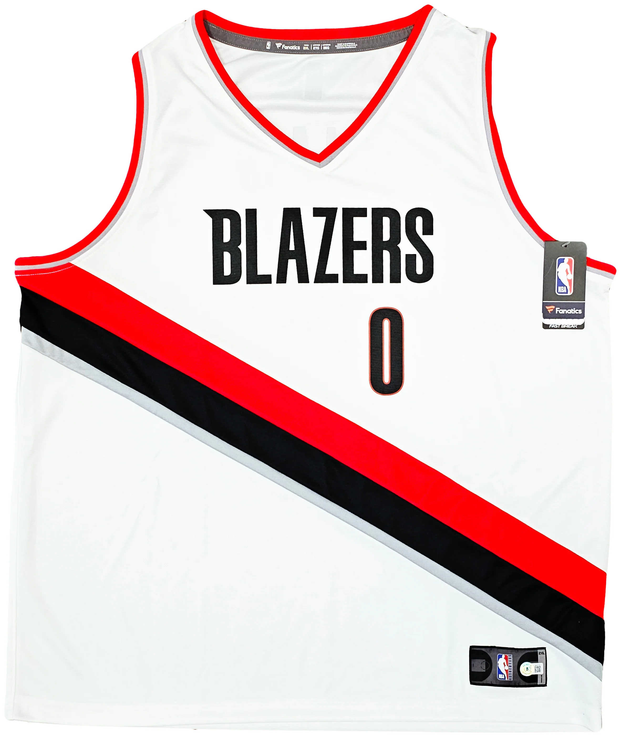 Portland Trailblazers Damian Lillard Autographed White Fanatics Jersey Size XXL Beckett BAS QR Stock #214828 - Image 5