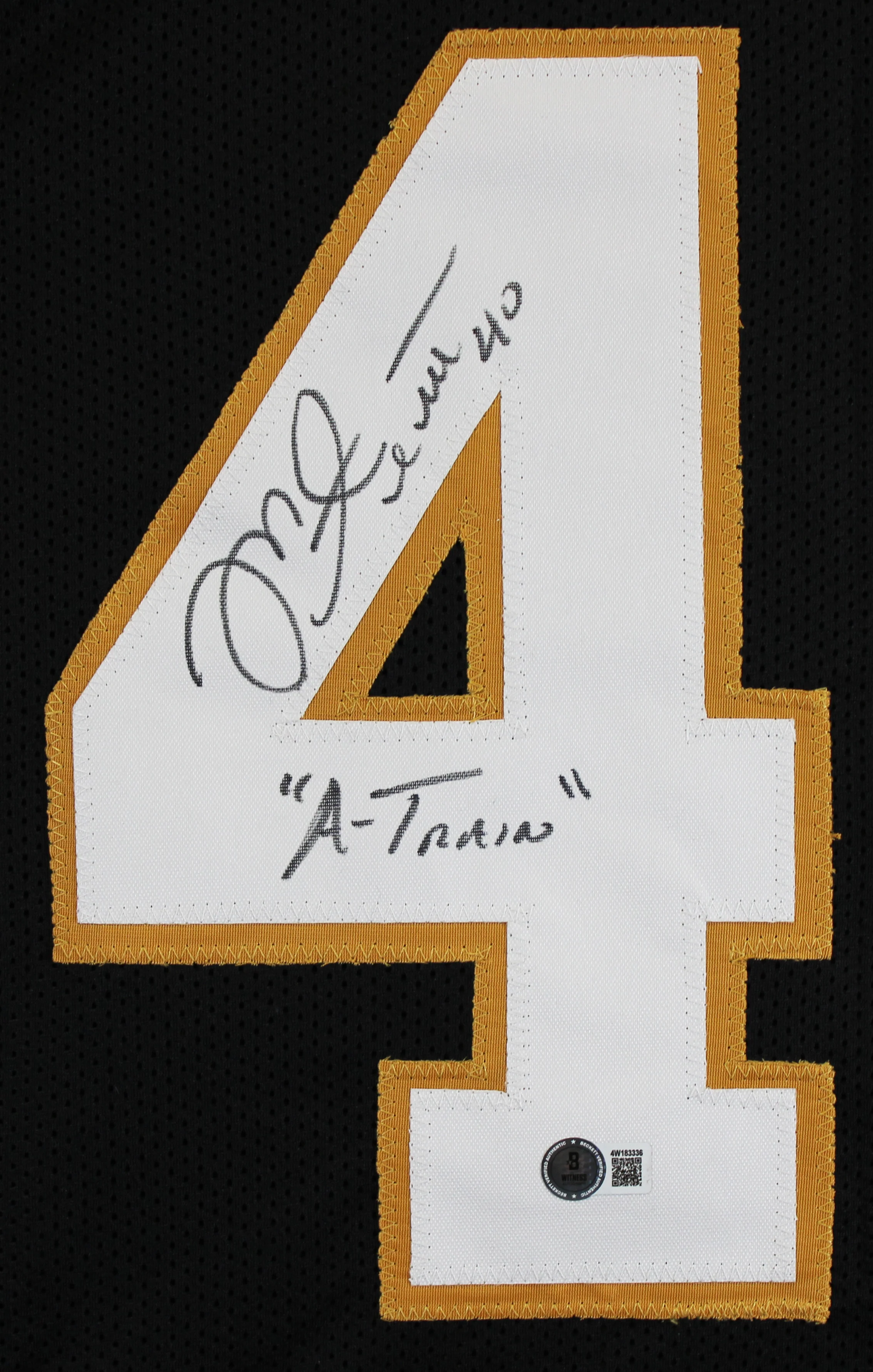 Purdue Mike Alstott "A-Train" Signed Black Pro Style Jersey BAS Witnessed - Image 3