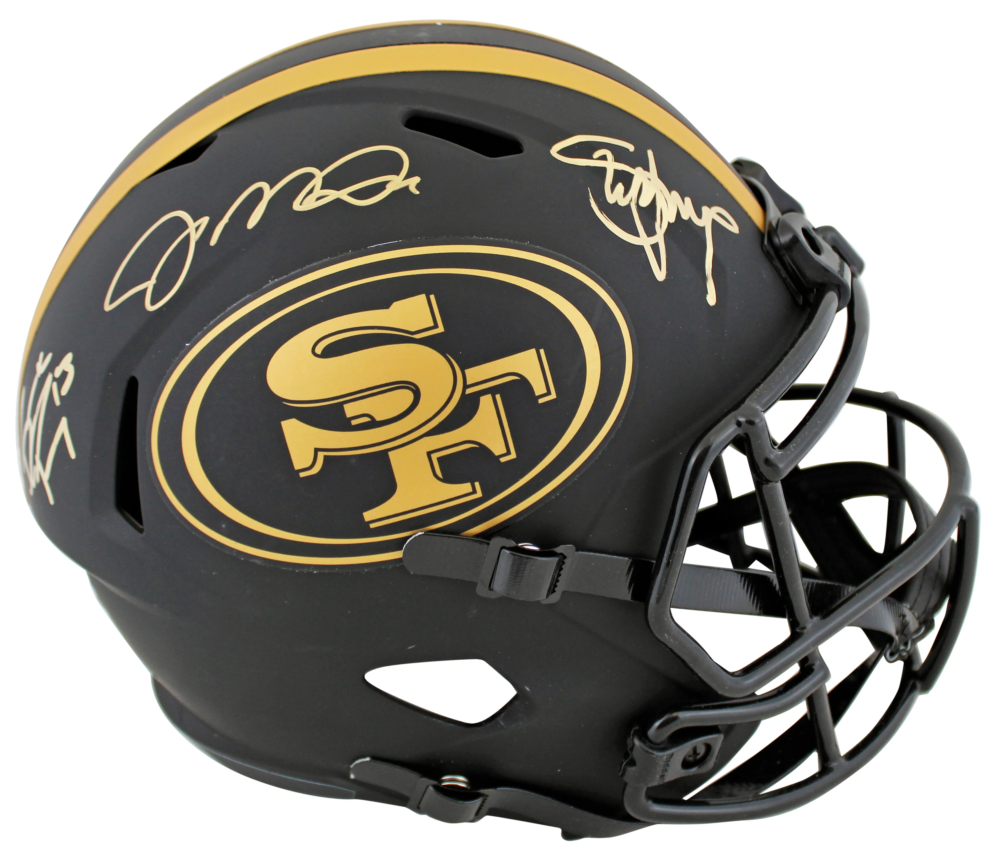 Purdy, Montana & Young Signed Eclipse F/S Speed Rep Helmet W/ Case BAS & Fan - Image 3