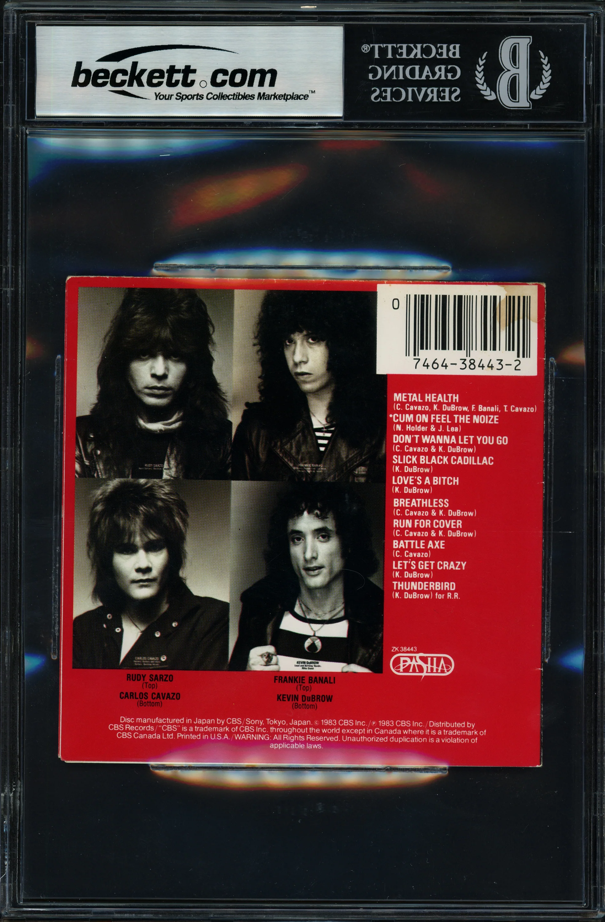 Quiet Riot Autographed CD Booklet Mental Health With 4 Signatures Beckett BAS #19981447 - Image 2