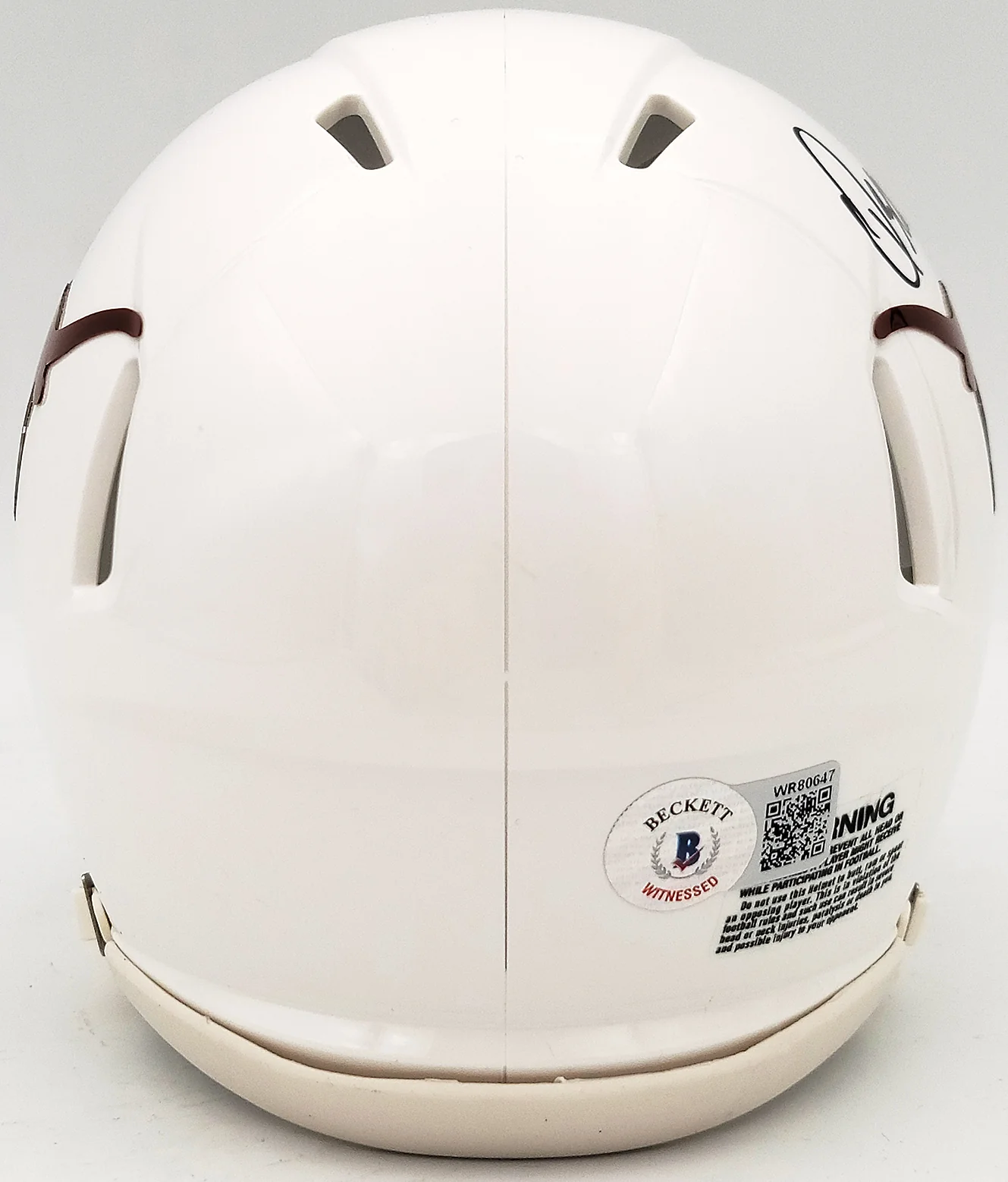 Quinn Ewers Autographed Texas Longhorns White Speed Mini Helmet Beckett BAS QR Stock #202908 - Image 3