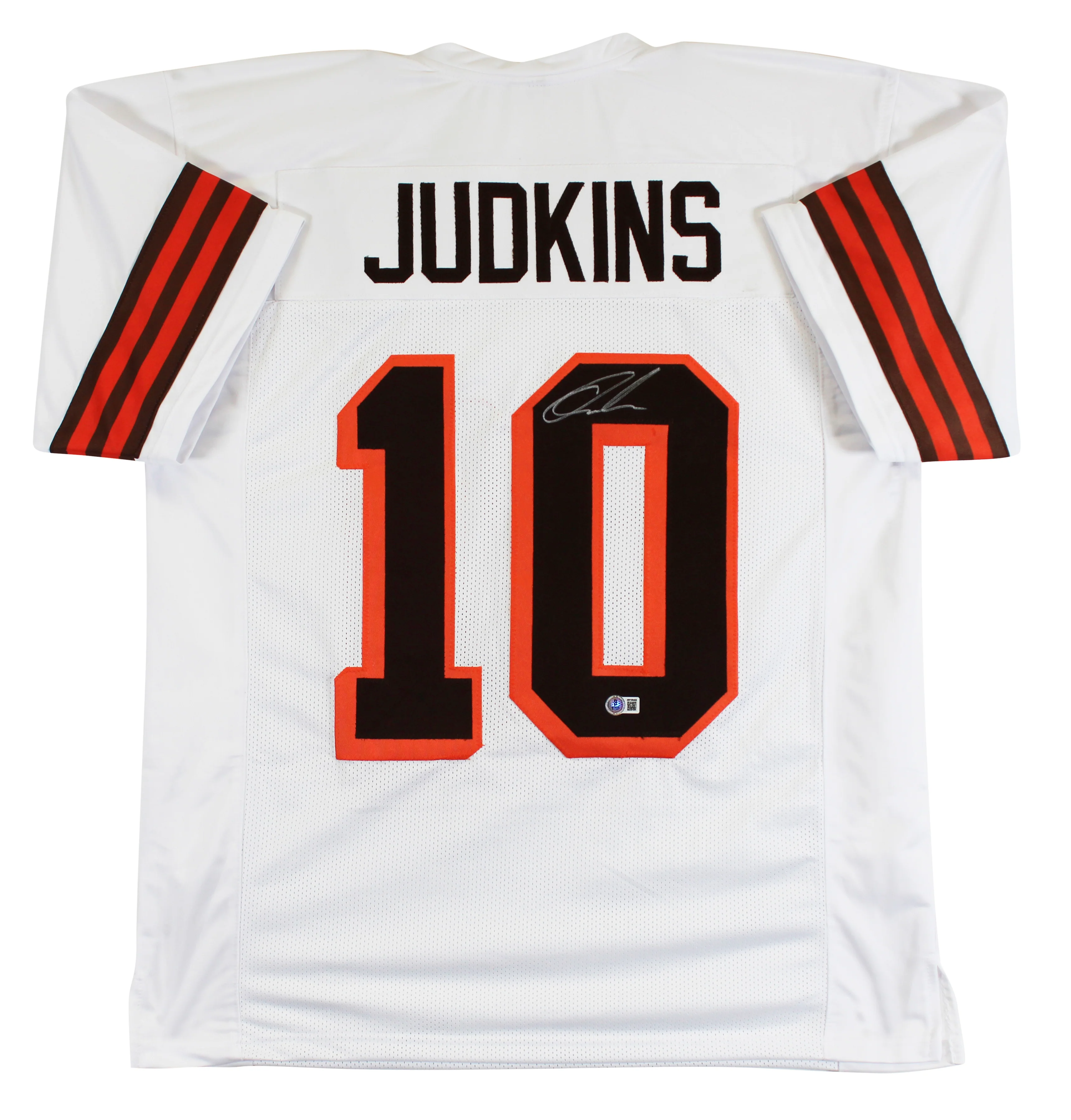 Quinshon Judkins Authentic Signed White Pro Style Jersey BAS Witnessed - Image 2