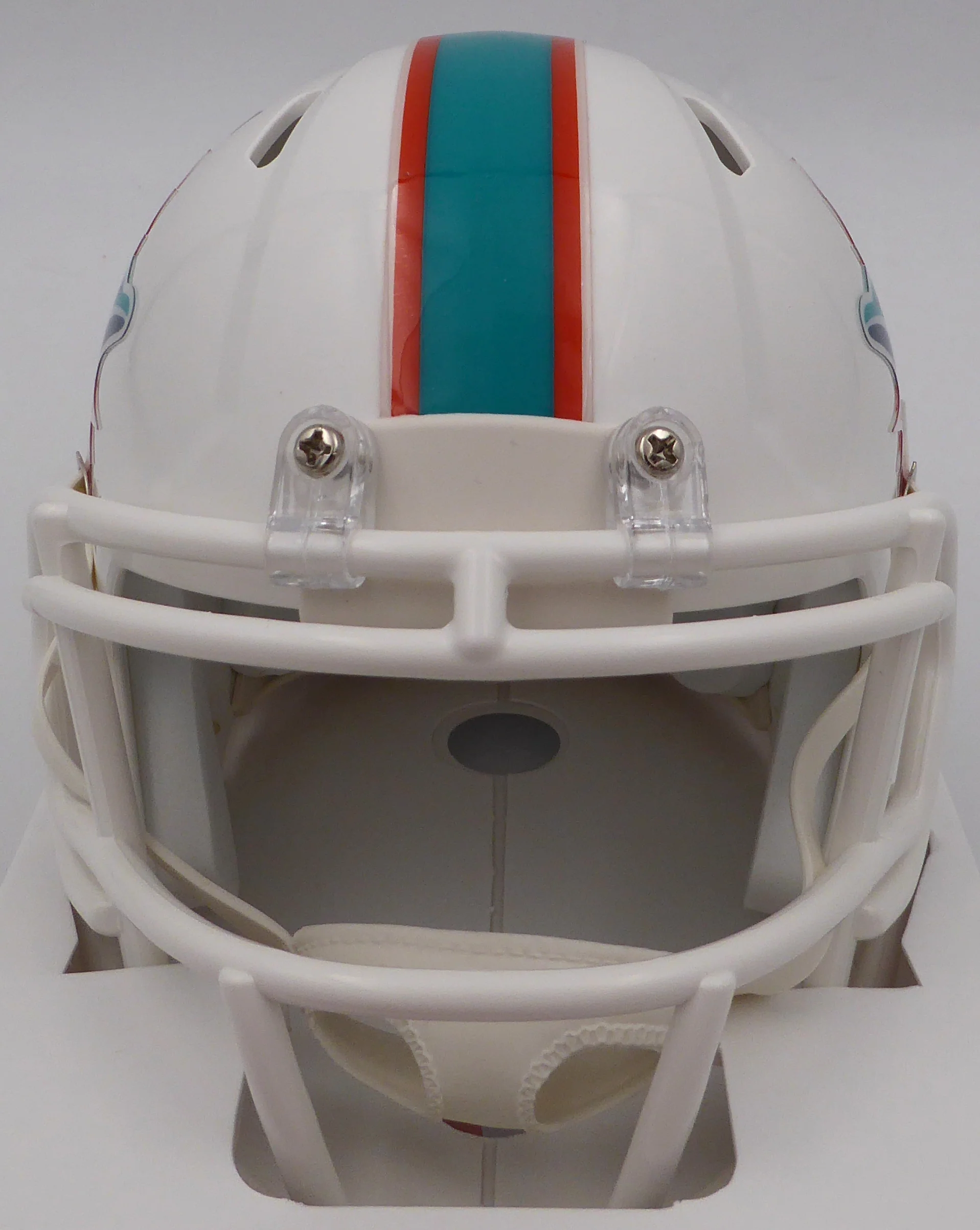Raheem Mosert Autographed White Speed Mini Helmet Miami Dolphins Beckett BAS QR #1W038670 - Image 3