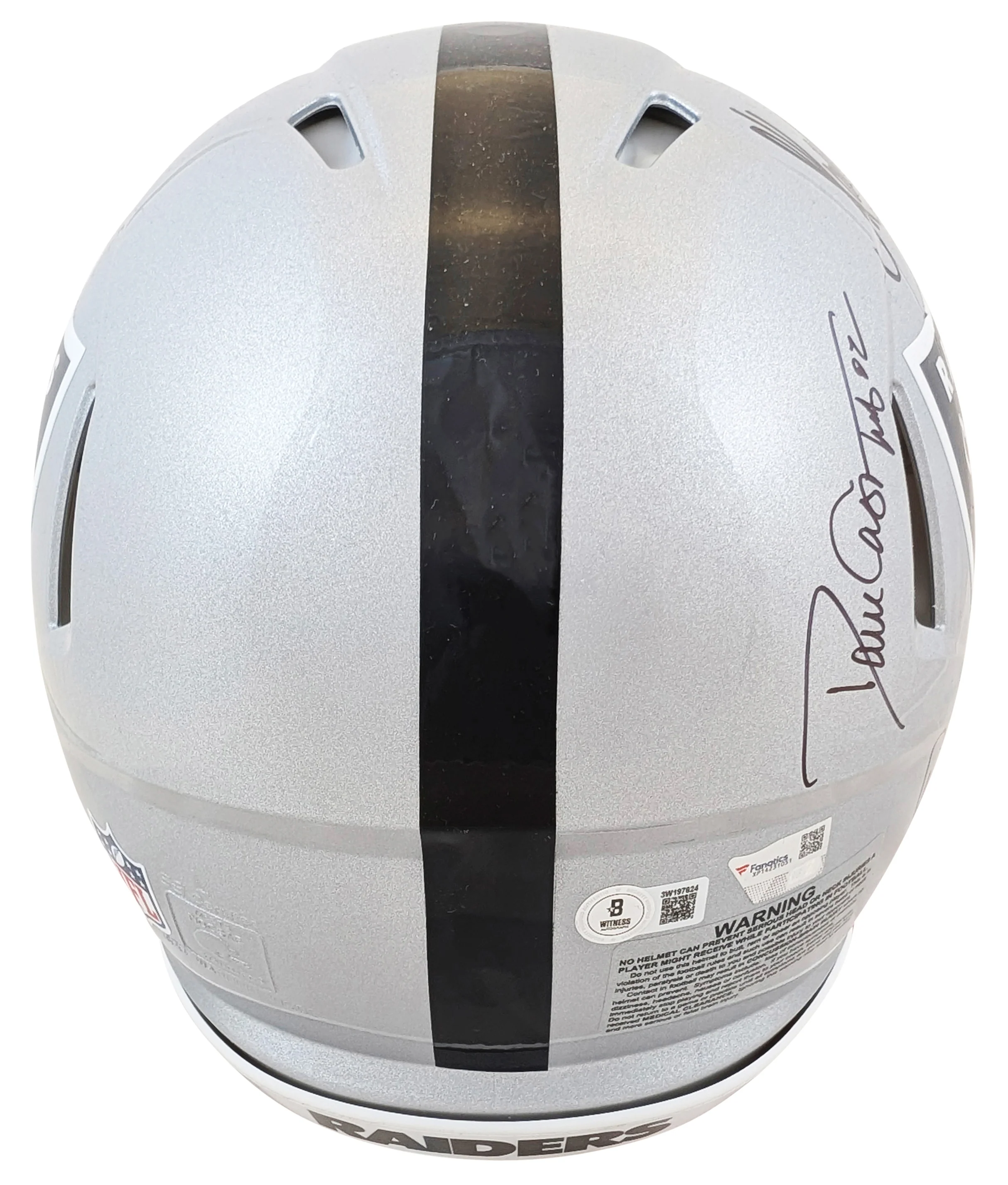 Raiders (4) Casper, Allen, Brown +1 Signed F/S Speed Proline Helmet w/ Case BAS - Image 4
