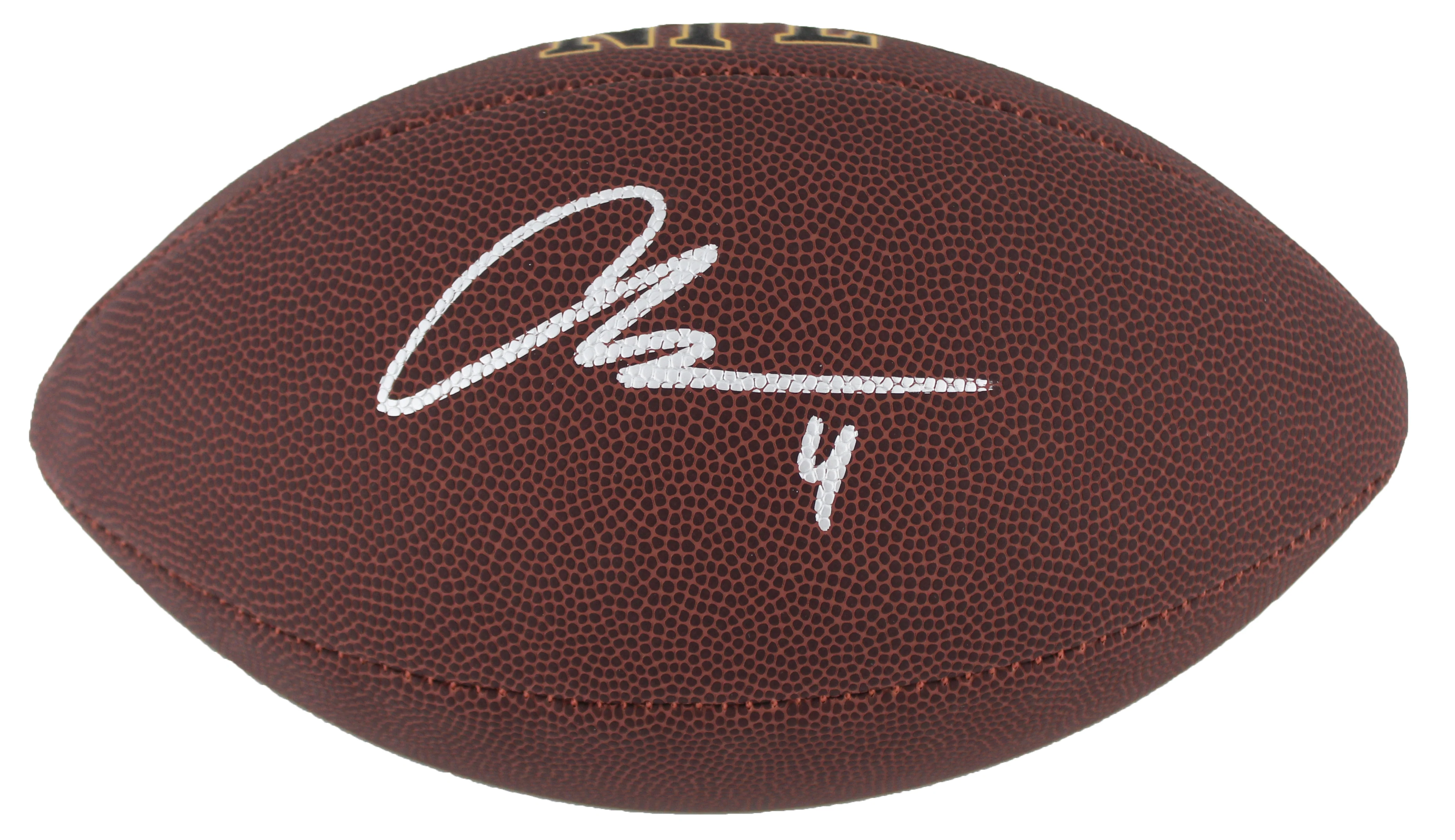 Raiders Aidan O'Connell Signed Wilson Super Grip Football W/ Case BAS Witnessed - Image 4