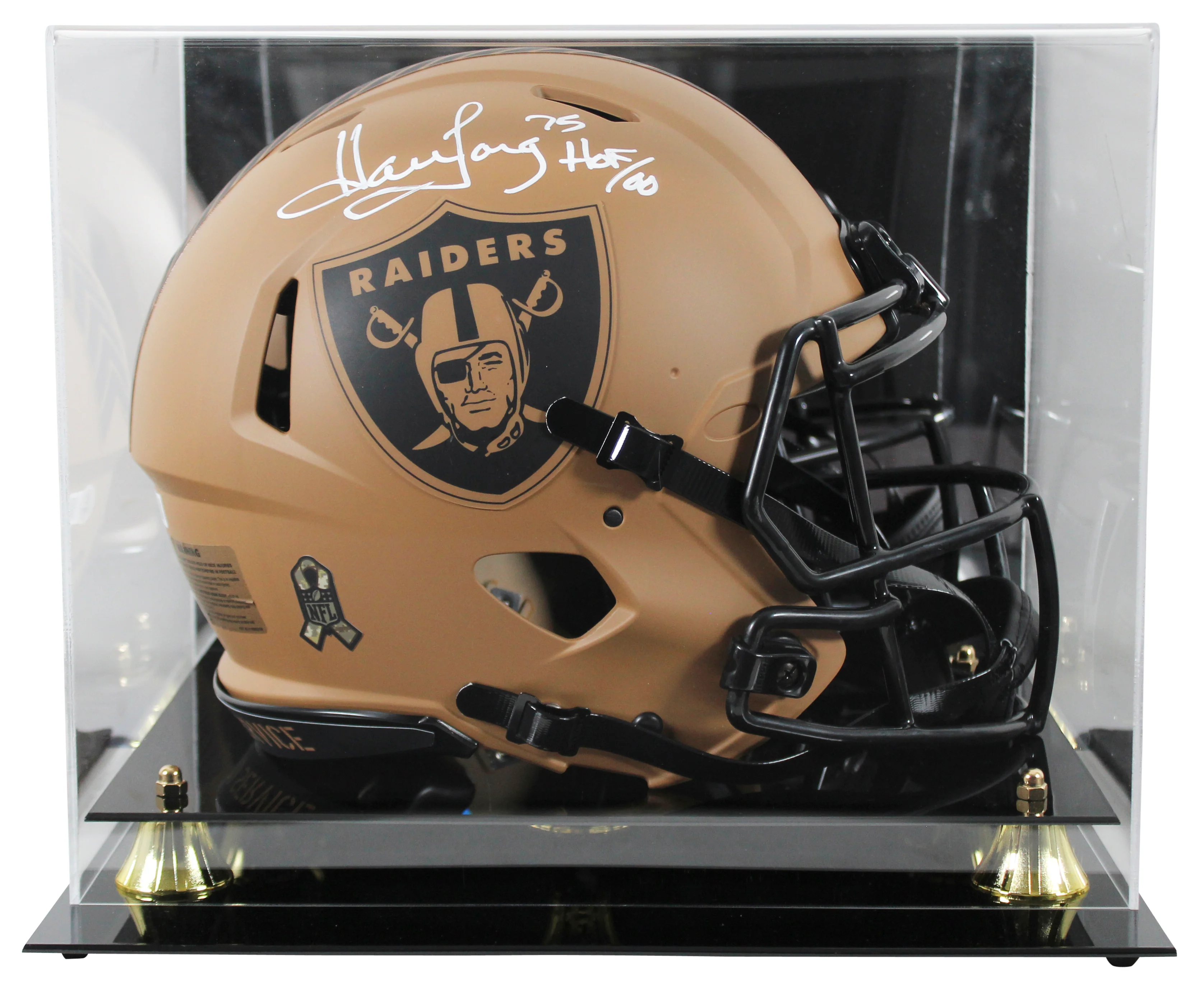 Raiders Howie Long "HOF 00" Signed STS II F/S Speed Proline Helmet w/ Case BAS W - Image 2