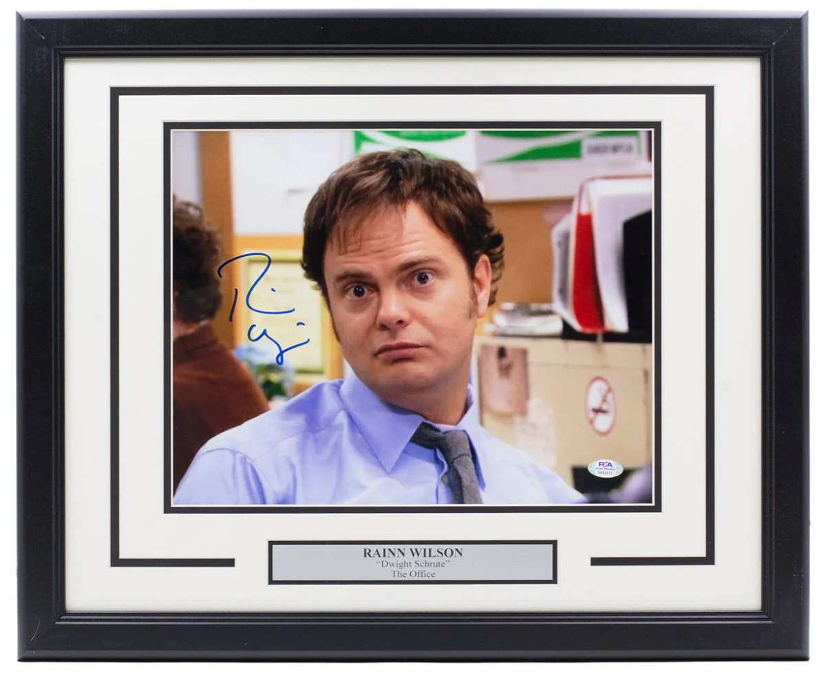Rainn Wilson Signed Framed The Office 11x14 Photo Dwight Schrute as Jim PSA