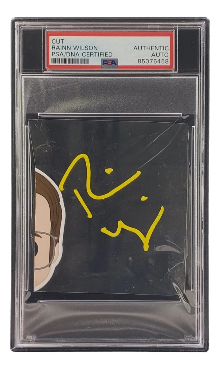 Rainn Wilson Signed Slabbed Funko Pop Cut Signature PSA/DNA 85076458