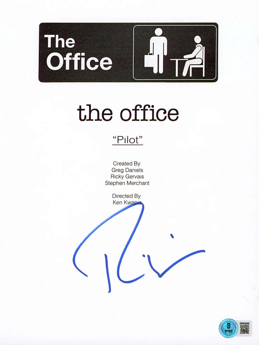 Rainn Wilson The Office Authentic Signed Pilot Episode Script Cover BAS Witness - Image 2