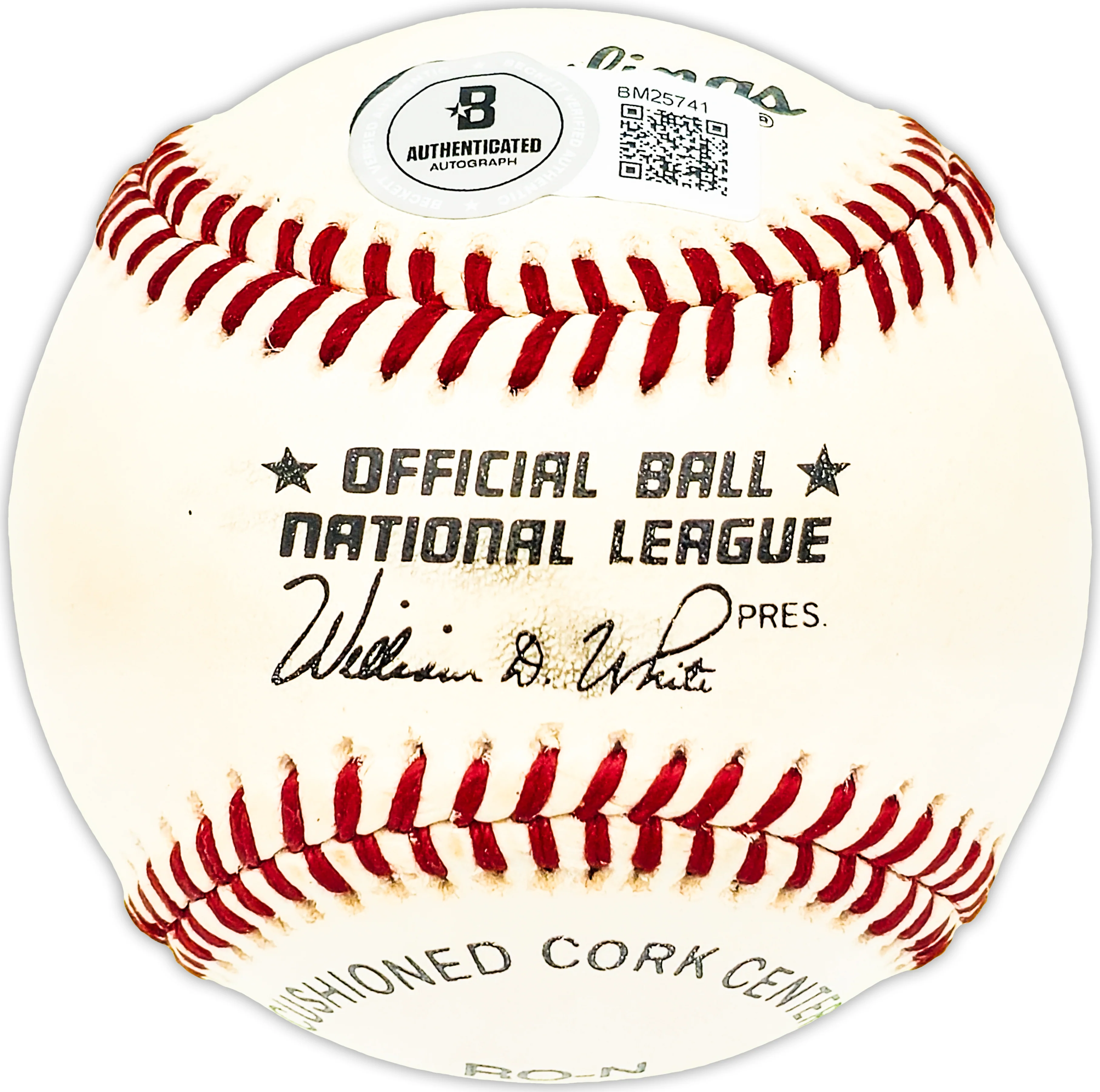 Ralph Brickner Autographed Official NL Baseball Boston Red Sox Beckett BAS QR #BM25741 - Image 2
