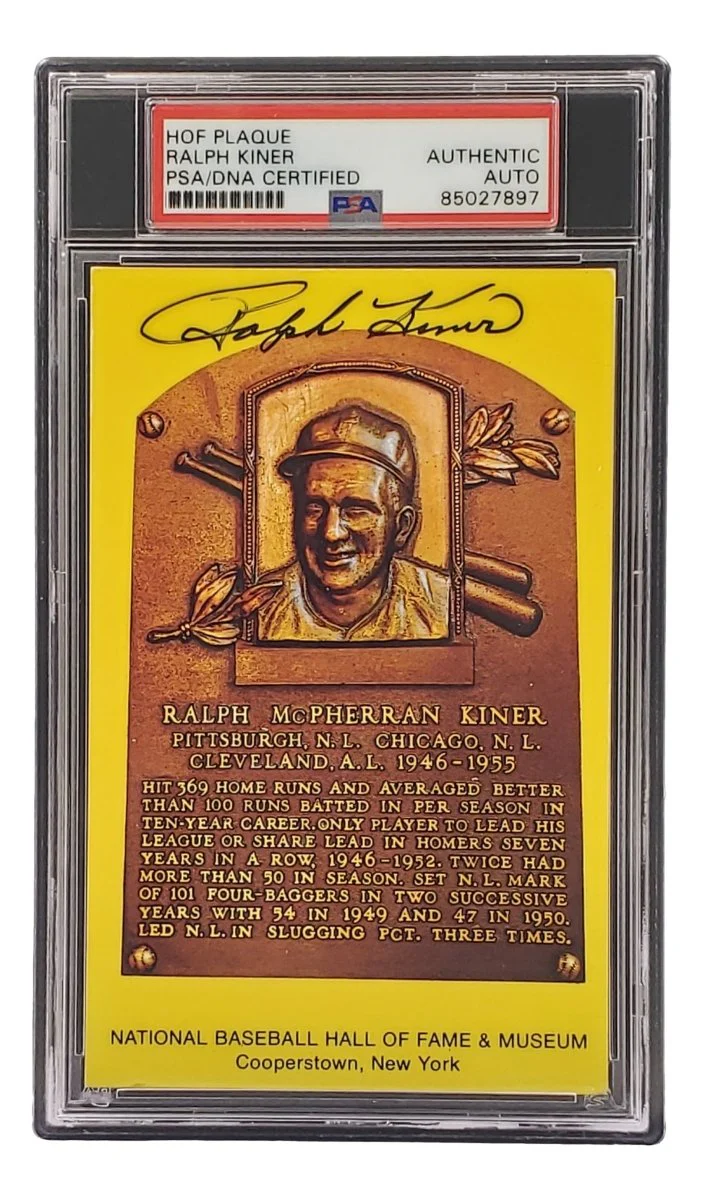 Ralph Kiner Signed 4x6 Pittsburgh Pirates HOF Plaque Card PSA/DNA 85027897 - Image 3