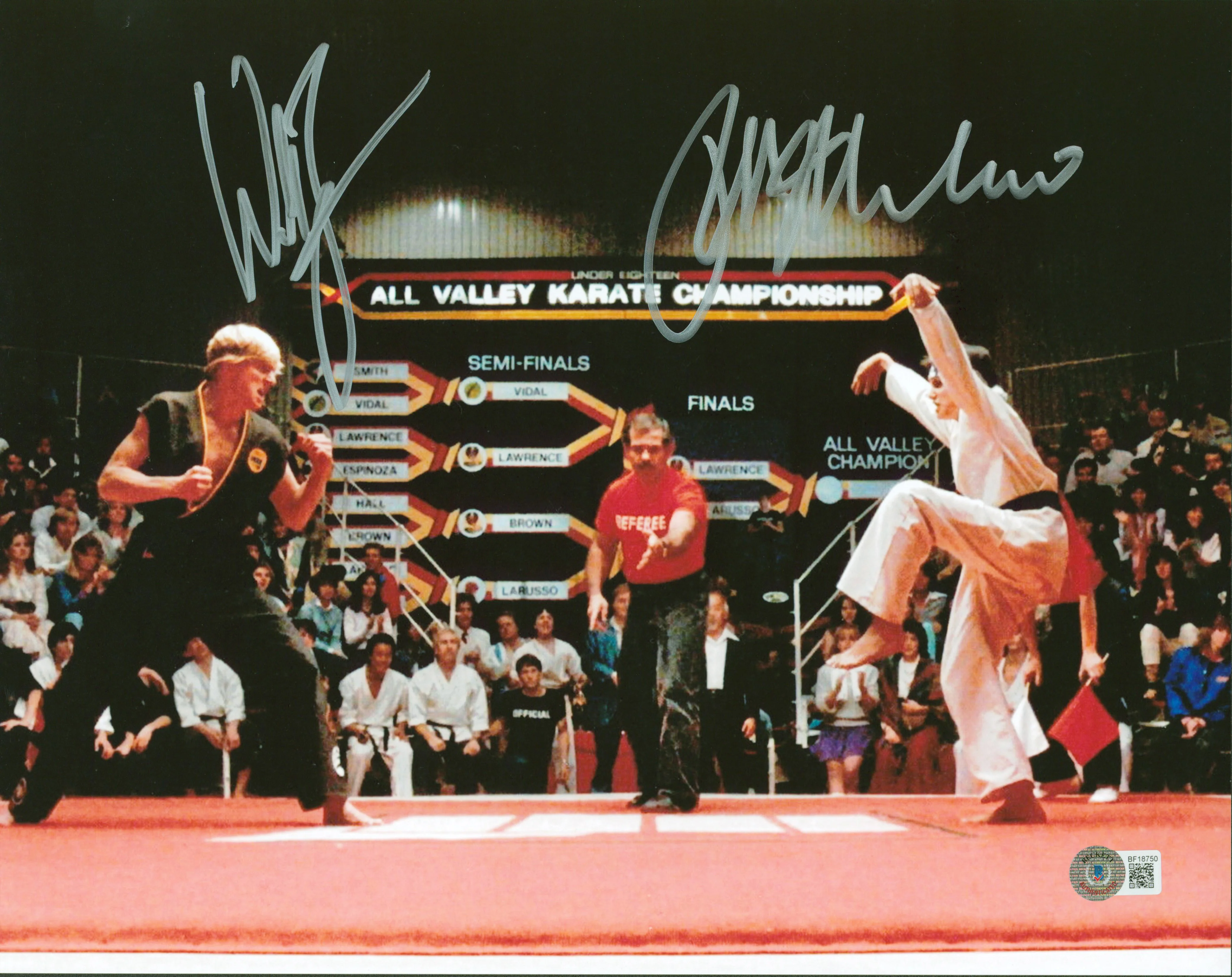 Ralph Macchio & William Zabka The Karate Kid Authentic Signed 11x14 Photo BAS - Image 2