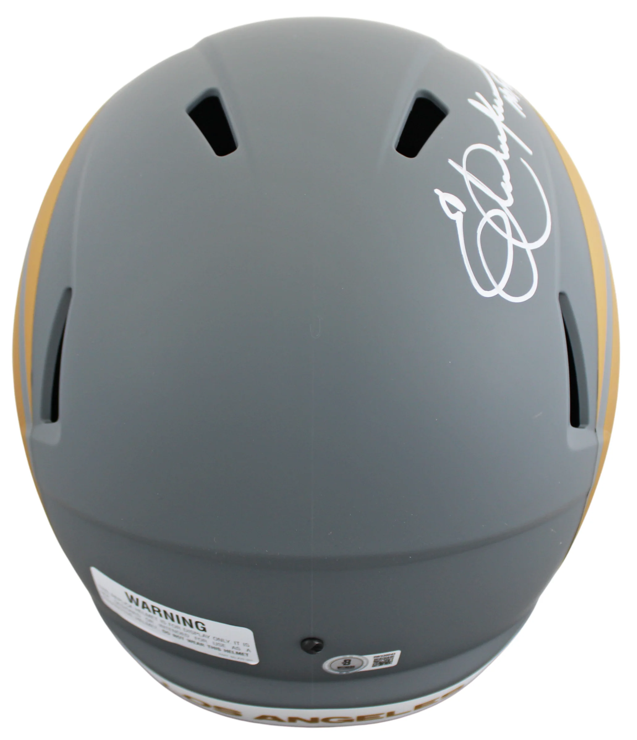 Rams Eric Dickerson "HOF 99" Signed Slate F/S Speed Rep Helmet W/ Case BAS Wit 2 - Image 4