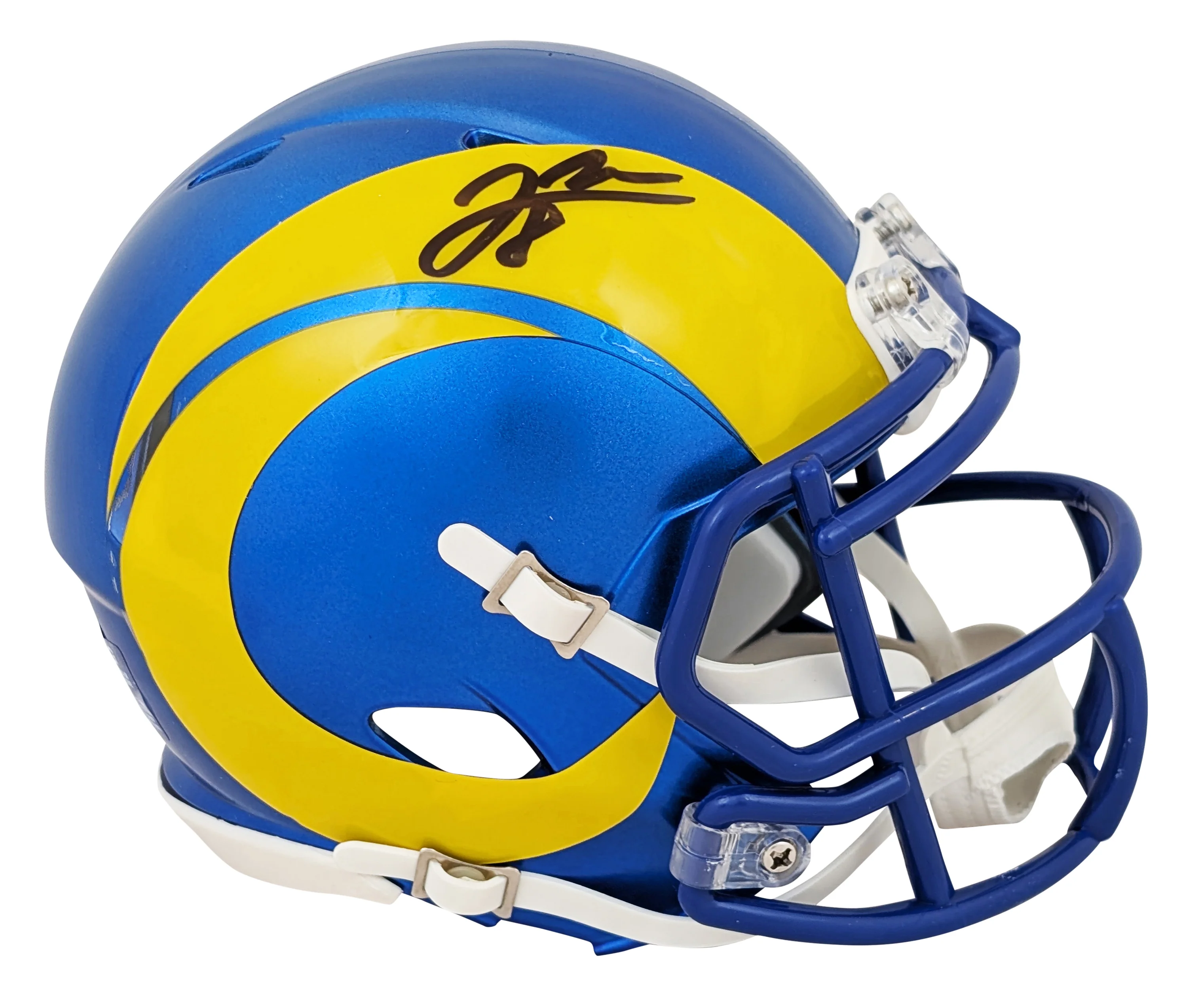 Rams Jared Verse Authentic Signed Speed Mini Helmet Autographed BAS Witnessed - Image 2
